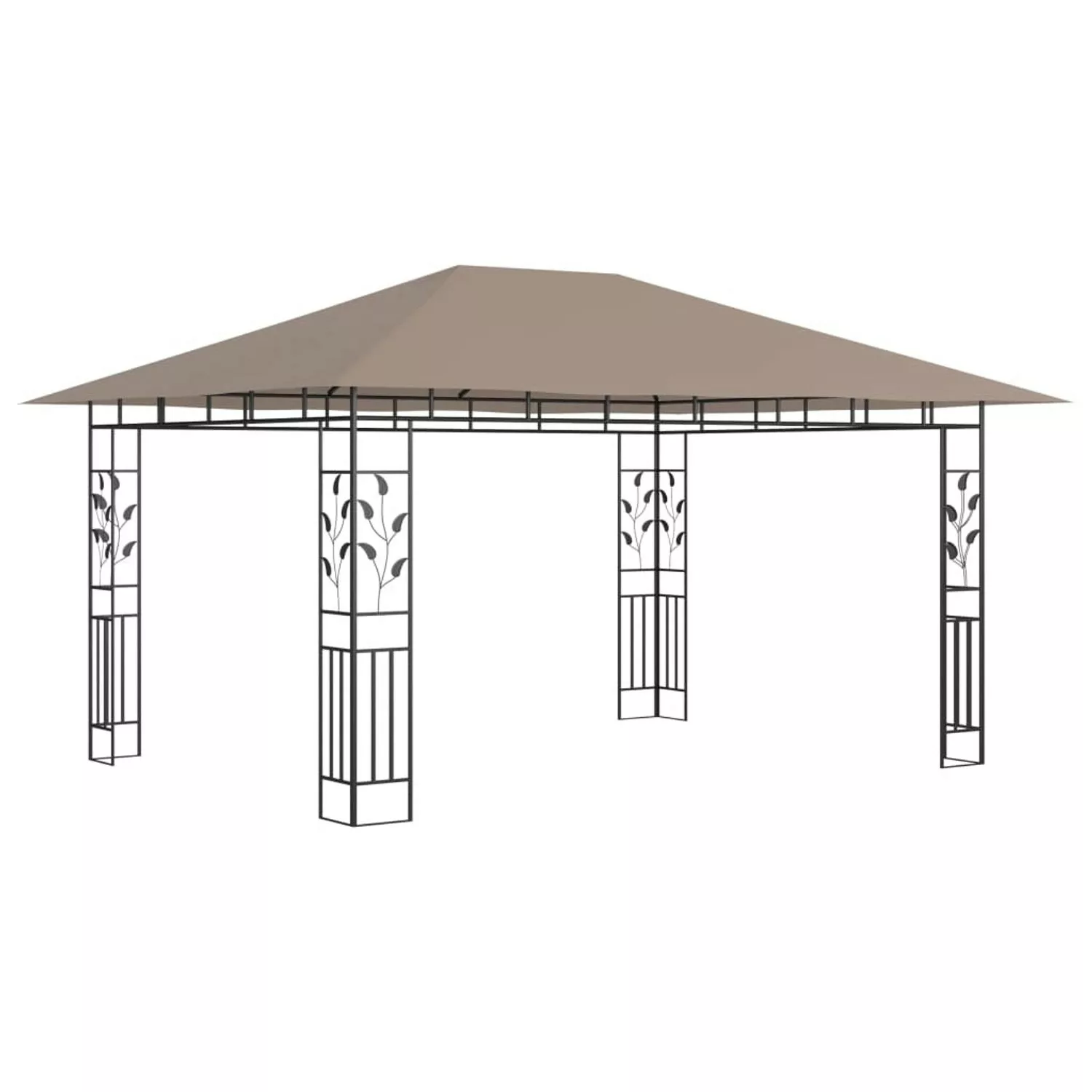 Pavillon Mit Moskitonetz 4x3x2,73 M Taupe 180 G/m² günstig online kaufen