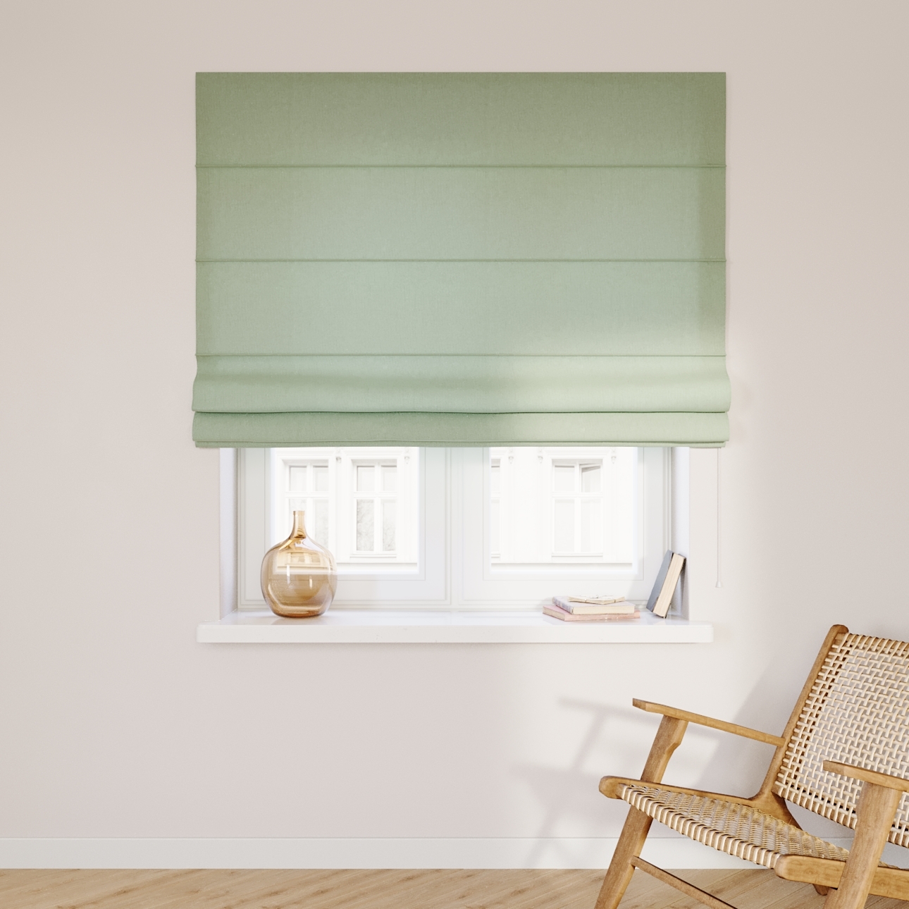 Dekoria Raffrollo Capri, grün, 110 x 150 cm günstig online kaufen