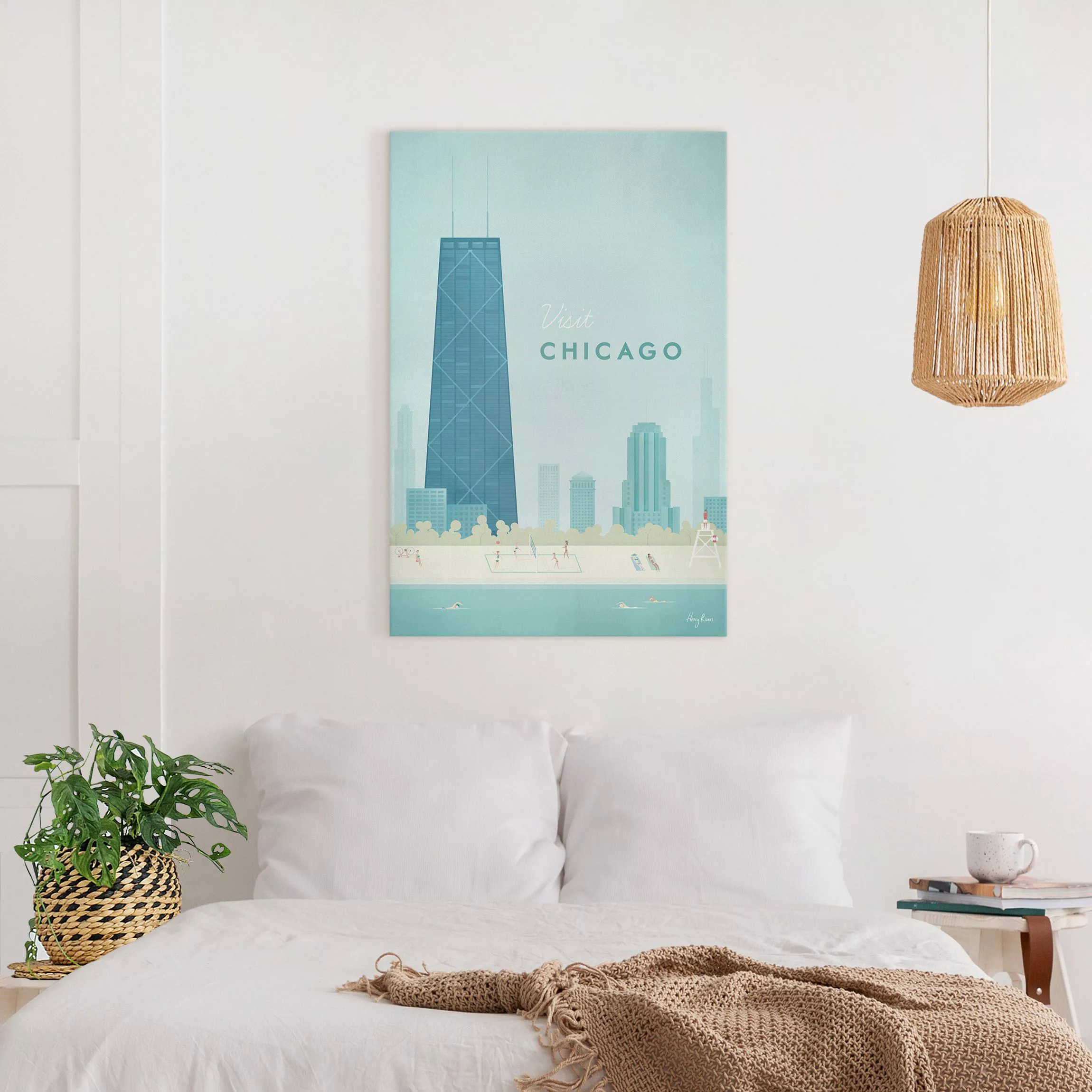 Leinwandbild Reiseposter - Chicago günstig online kaufen