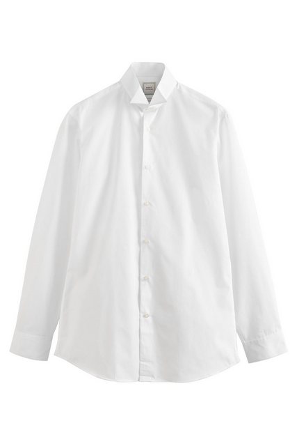Next Langarmhemd Pflegeleichtes Hemd mit Smokingkragen-Slim-Fit (1-tlg) günstig online kaufen
