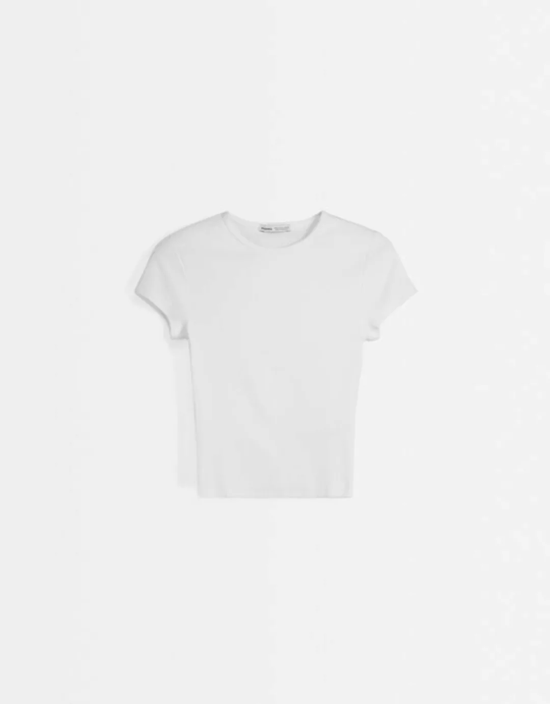 Bershka T-Shirt Mit Rundausschnitt Damen 10-12 Grbrochenes Weiss günstig online kaufen