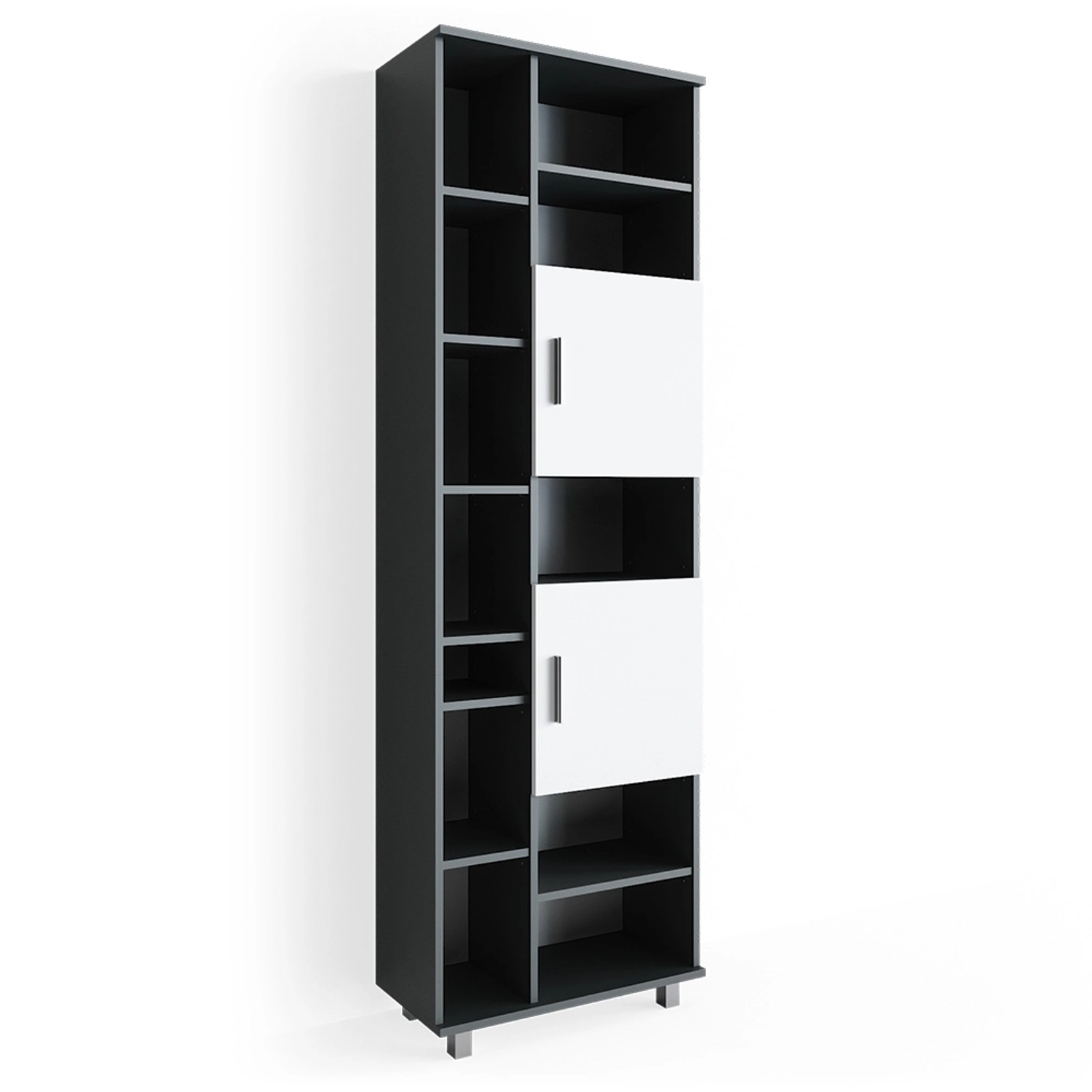Vicco Hochschrank Ilias, Weiß/Anthrazit, 60 x günstig online kaufen