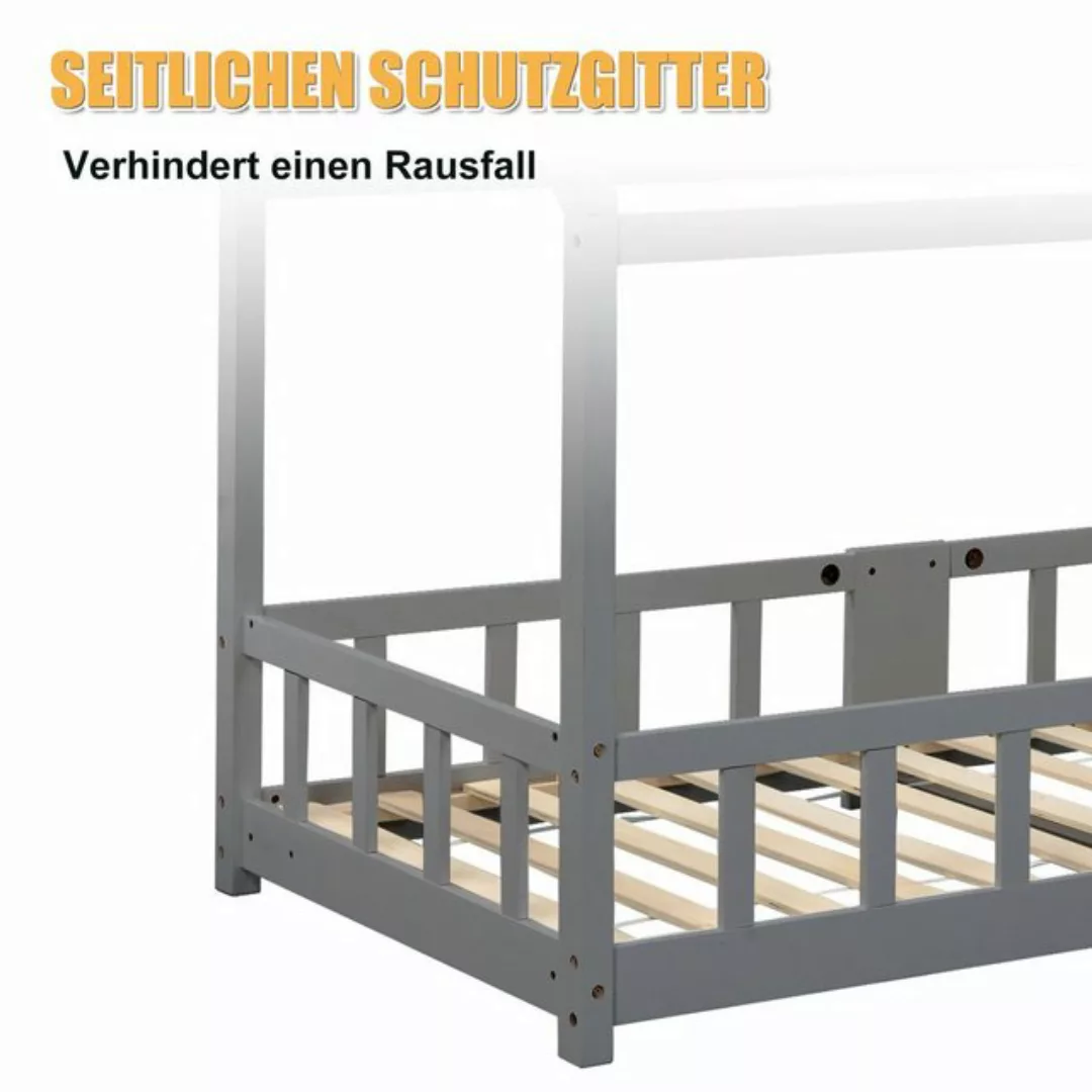 OKWISH Kinderbett Kinder Bett Jugendbett Holzbett Hausbett Kinderhaus Massi günstig online kaufen