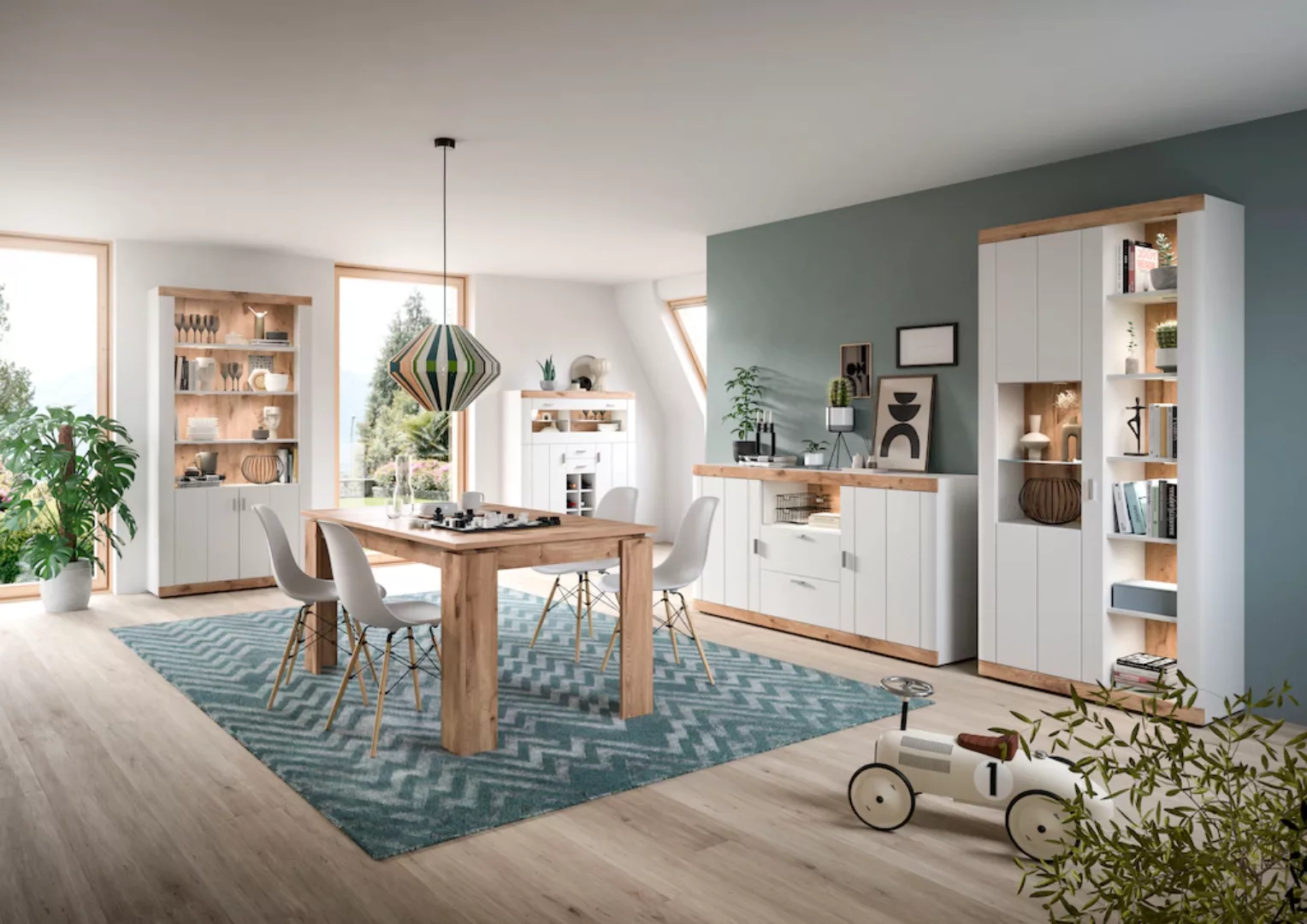Home affaire Stauraumschrank "Landsby", Höhe ca. 206 cm günstig online kaufen