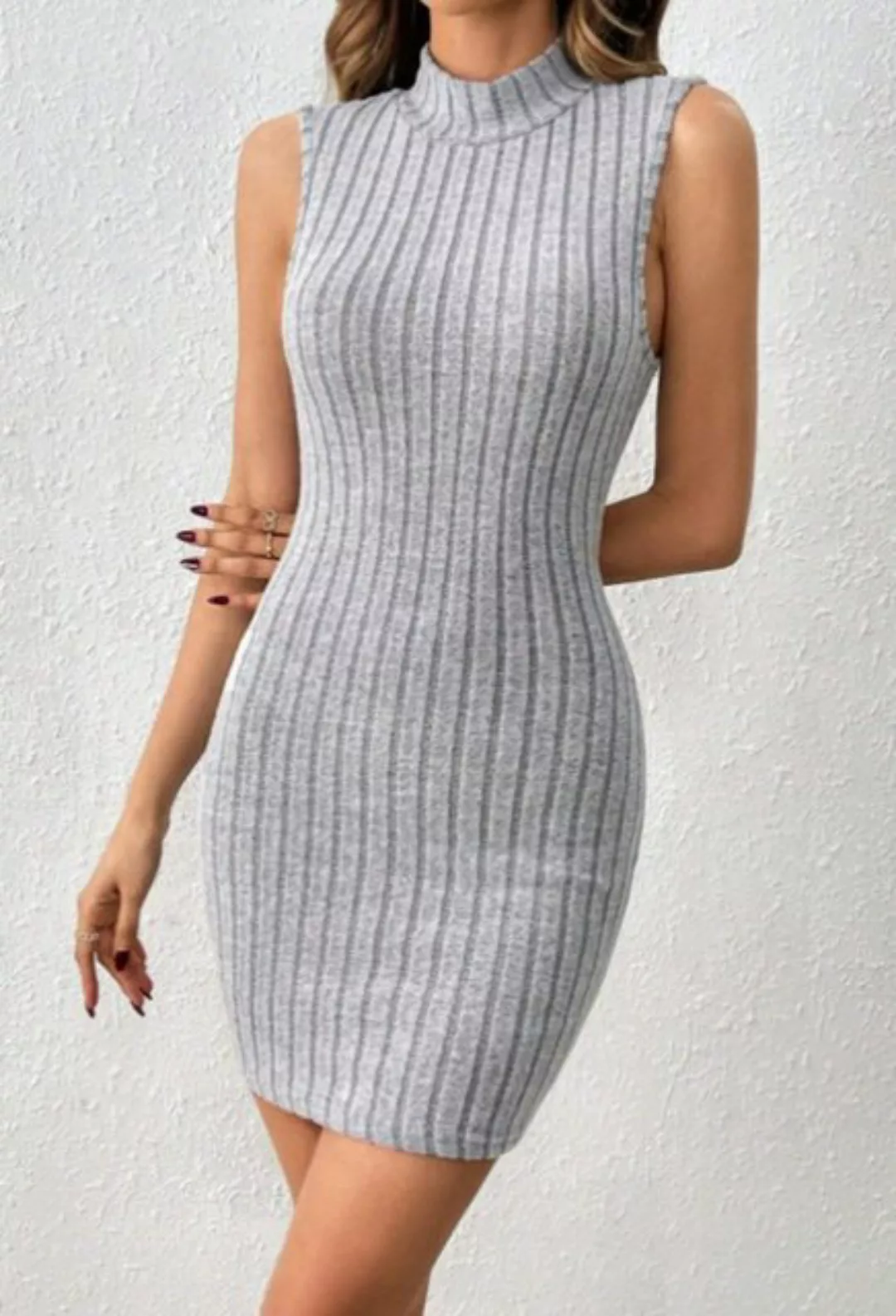 CHENIN Sommerkleid Sexy ärmelloses gestreiftes Kleid Schlanker, hüftbetonte günstig online kaufen