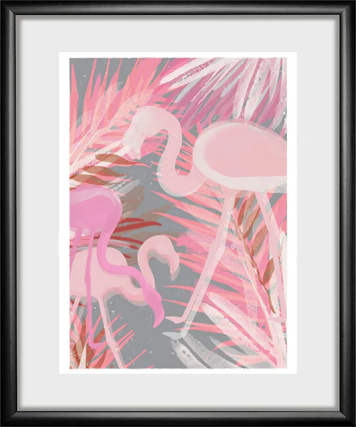 queence Bild »Flamingo«, 30/40 cm, gerahmt günstig online kaufen