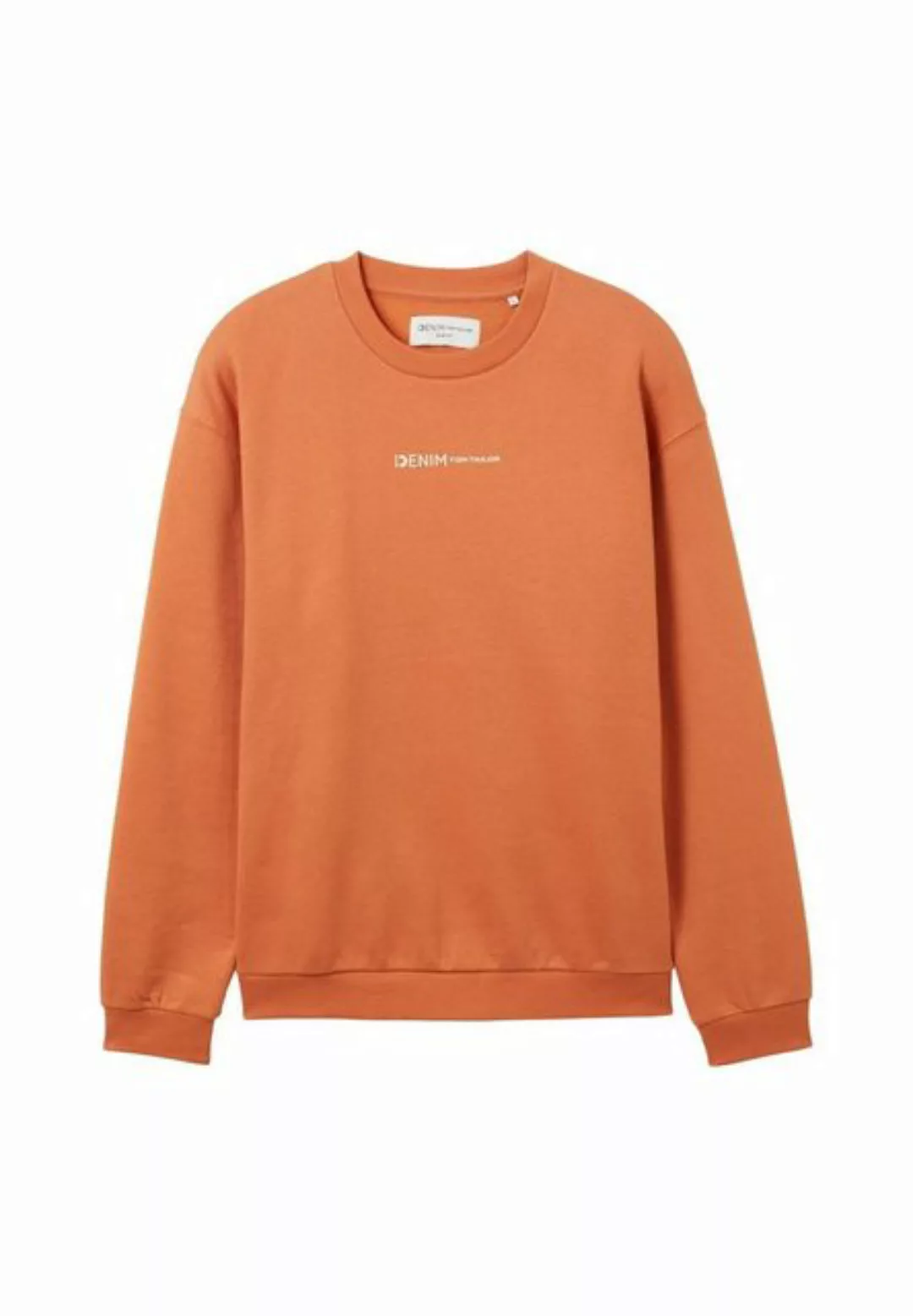 TOM TAILOR Sweatshirt Sweatshirt Pullover ohne Kapuze mit kleinem (1-tlg) günstig online kaufen