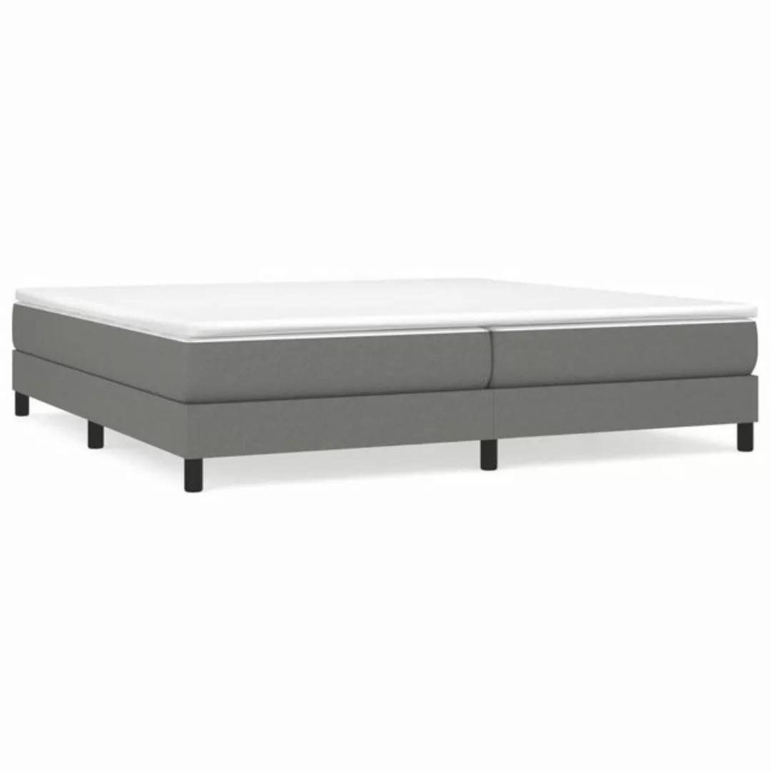 furnicato Bett Boxspringbett mit Matratze Dunkelgrau 200x200 cm Stoff günstig online kaufen