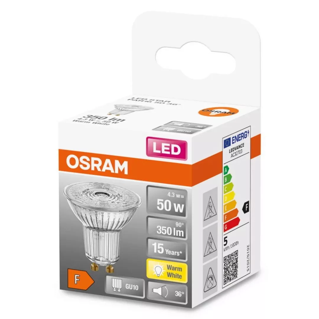 Osram LED-Leuchtmittel GU10 4,3 W Warmweiß 350 lm EEK: F 5,2 x 5 cm (H x Ø) günstig online kaufen