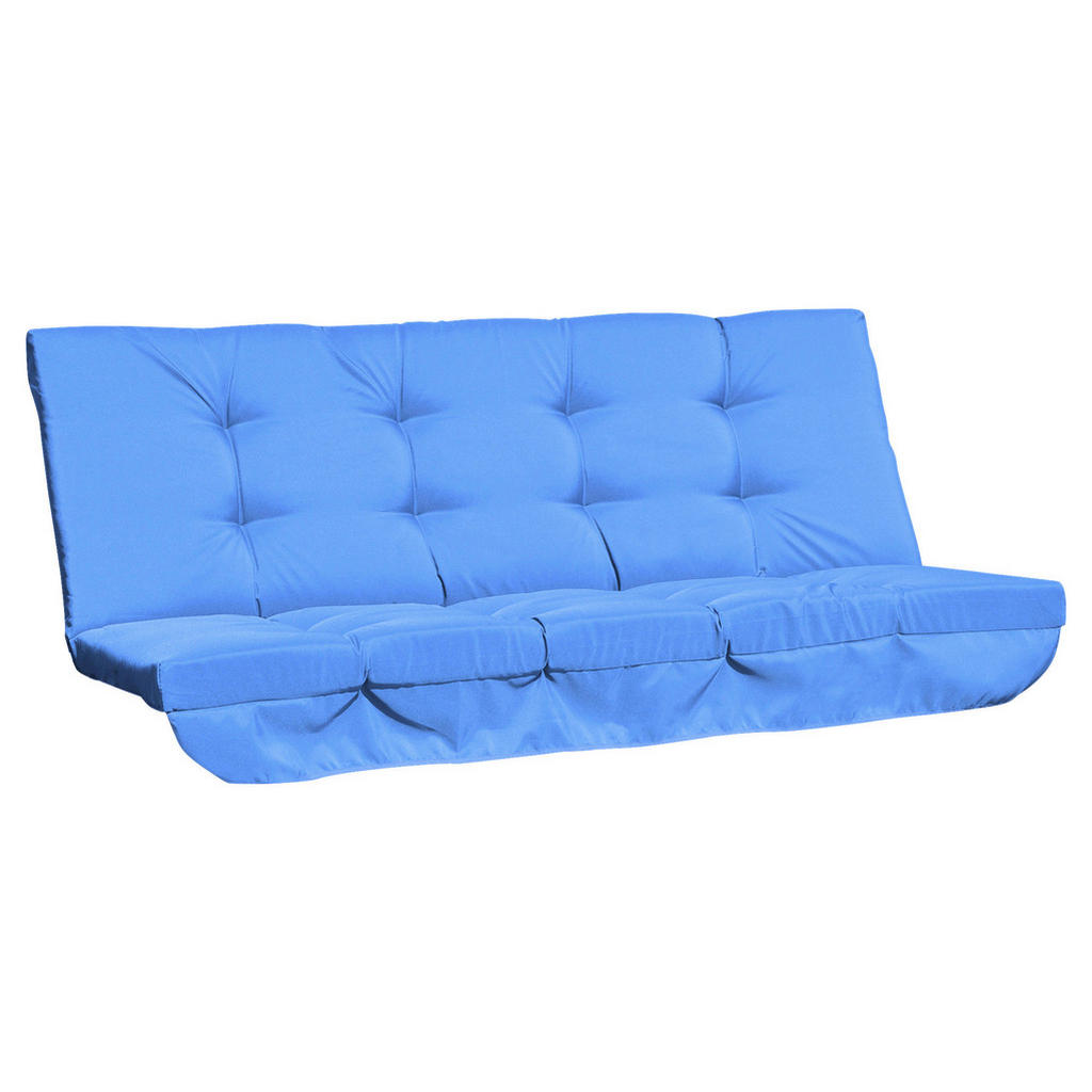 Sitzkissen blau Polyester B/H/L: ca. 100x8x170 cm günstig online kaufen