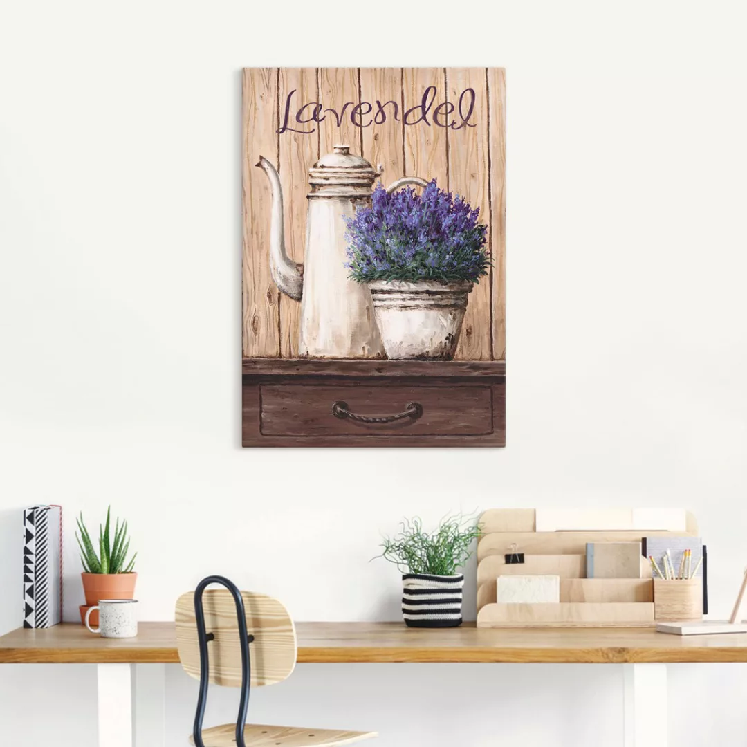 Artland Wandbild "Lavendel", Vasen & Töpfe, (1 St.), als Leinwandbild, Wand günstig online kaufen