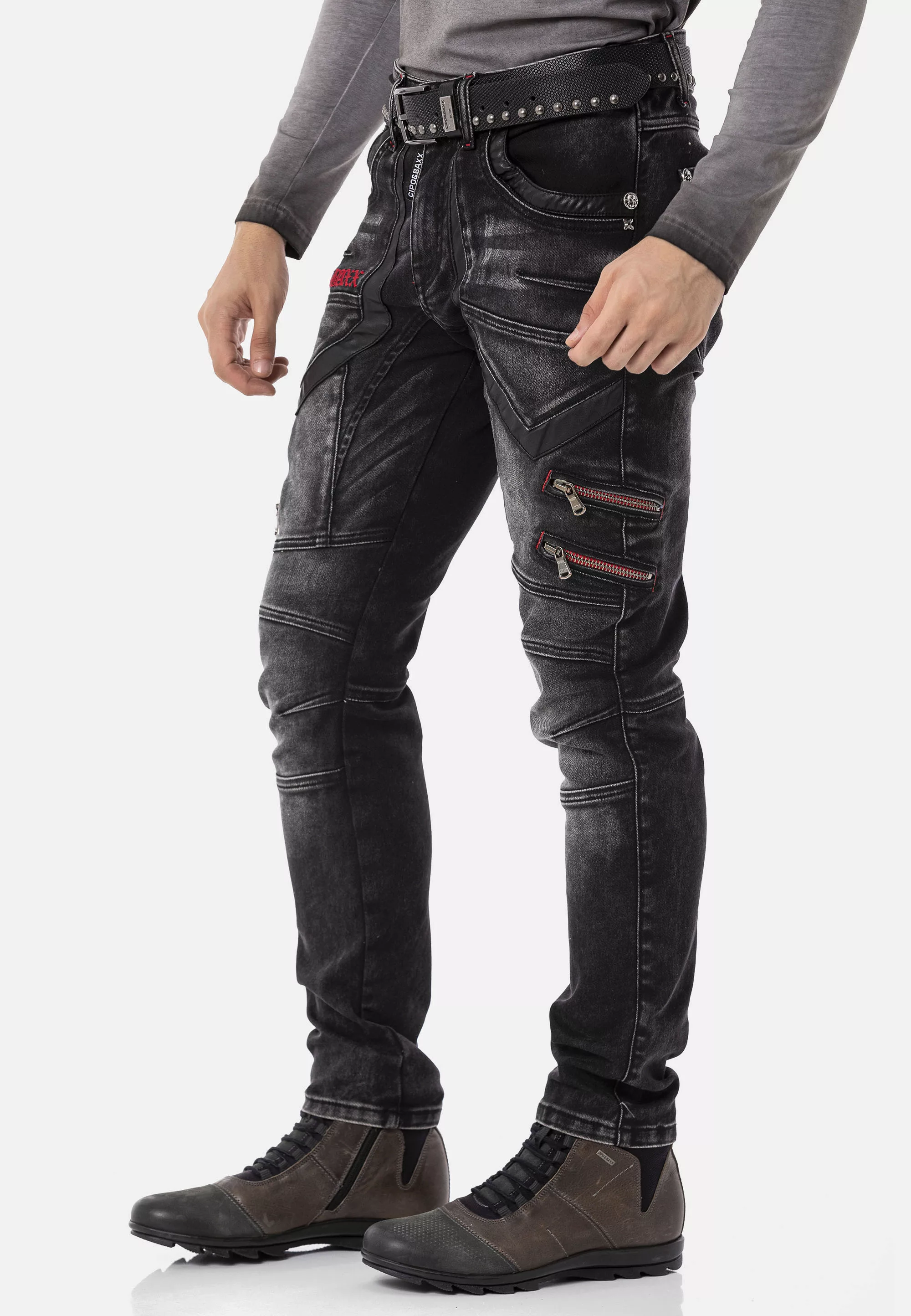 Cipo & Baxx Bequeme Jeans, im rockigen Design günstig online kaufen