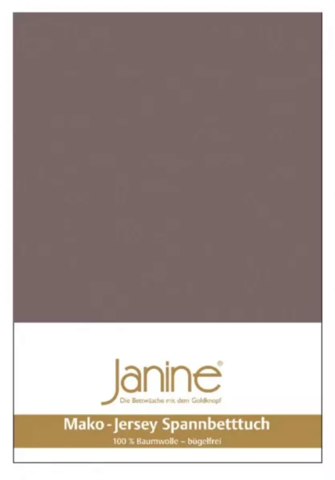 Janine Spannbetttuch Mako-Feinjersey 5007 cappuccino Größe:  100x200 cm günstig online kaufen