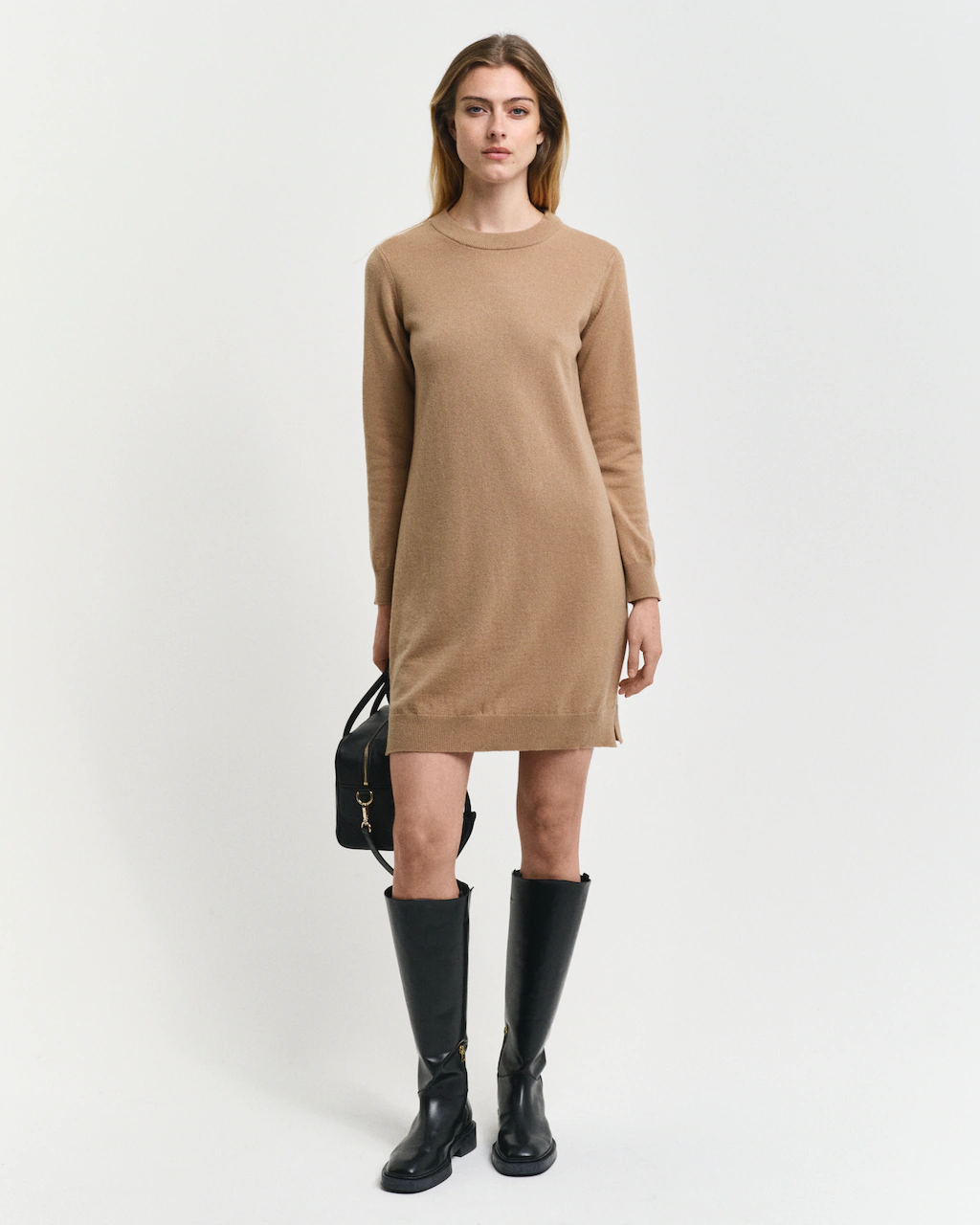 Gant Strickkleid SUPERFINE LAMBSWOOL DRESS mit Seitenschlitzen günstig online kaufen