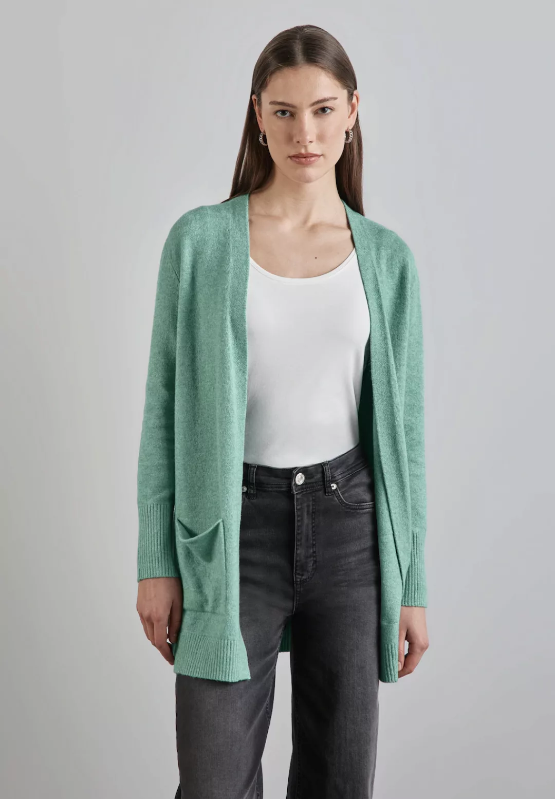 STREET ONE Cardigan, aus Baumwolle mit Stretchanteil günstig online kaufen