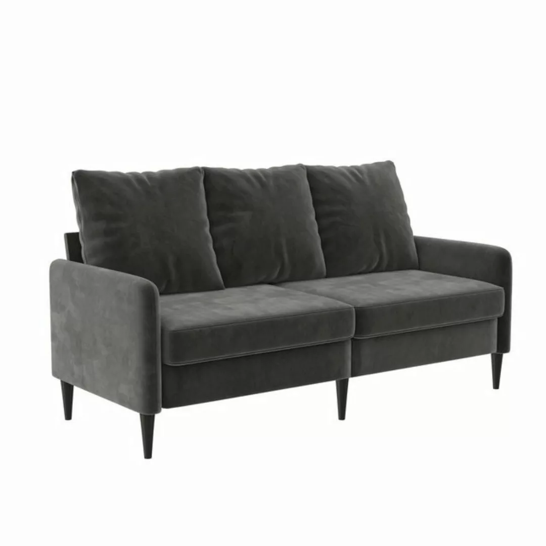 loft24 Sofa Cassia, 3-Sitzer Couch, Bezug in Samtoptik, Länge 175 cm günstig online kaufen