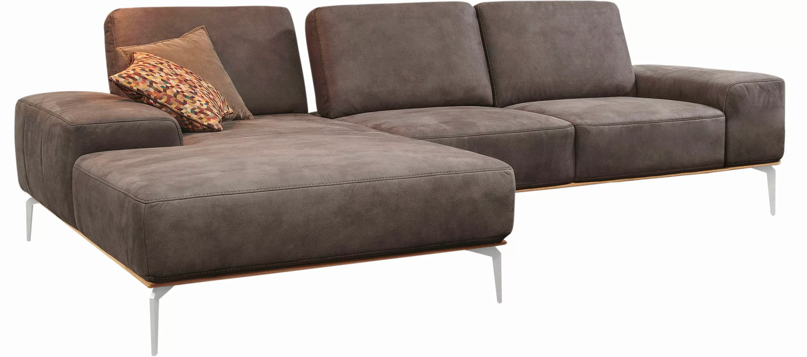 W.SCHILLIG Ecksofa "run, Designsofa, bequem, L-Form", mit elegantem Holzsoc günstig online kaufen