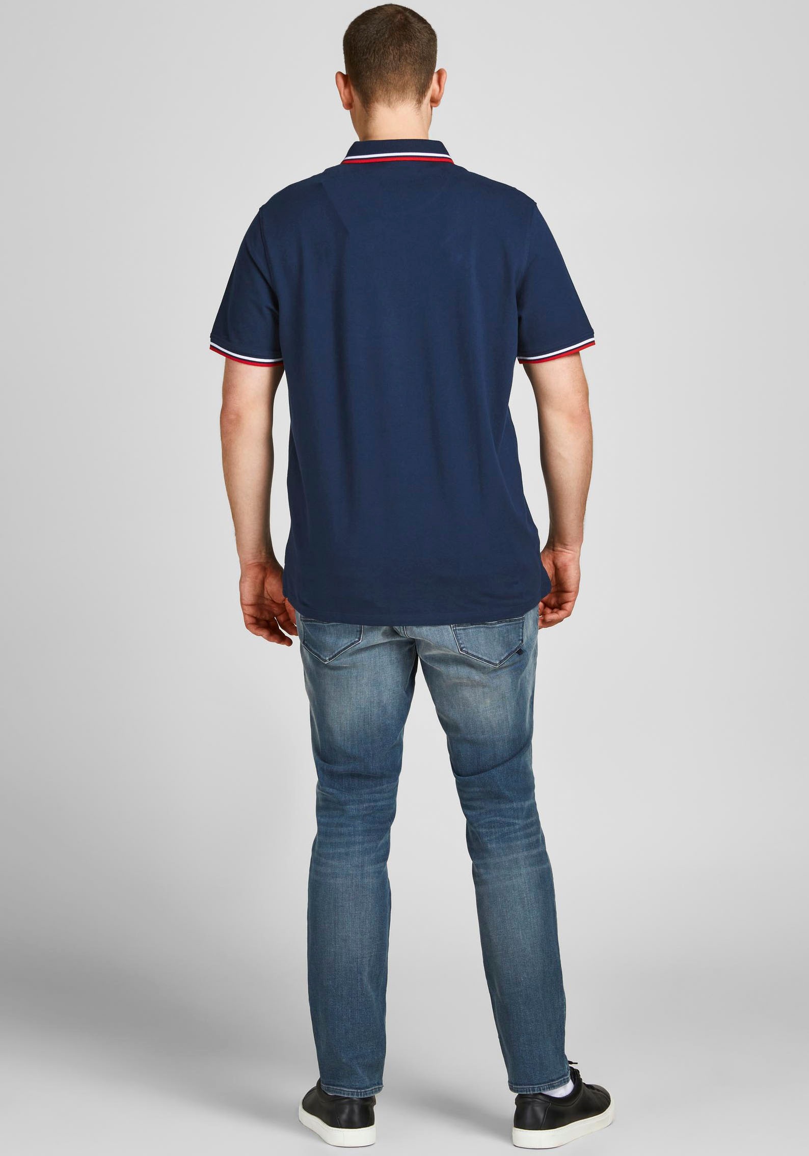 Jack & Jones Poloshirt + Fit Polo Shirt JJEPAULOS Sommer Hemd Pique (1-tlg) günstig online kaufen