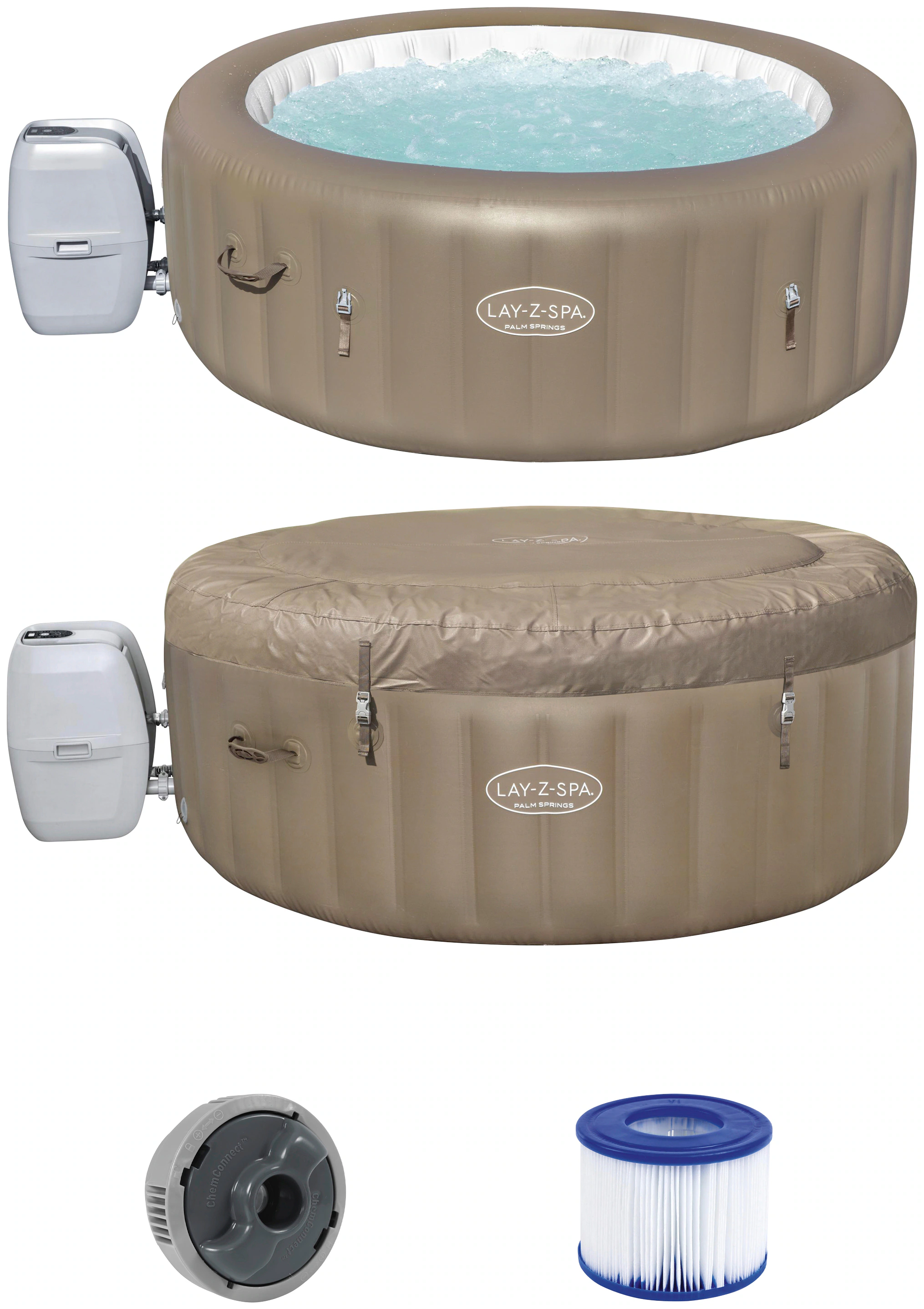 Bestway Whirlpool "LAY-Z-SPA Palm Springs AirJet™", ØxH: 196x71 cm, für bis günstig online kaufen