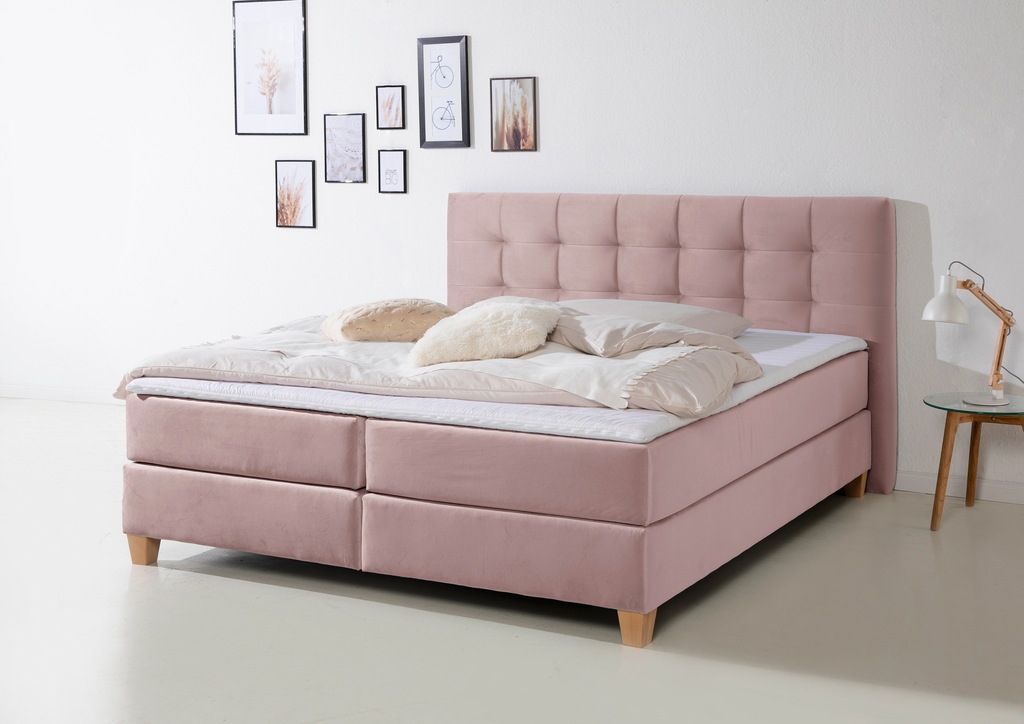 Home affaire Boxspringbett "Moulay", inkl. Topper, in Überlänge 220 cm, 3 H günstig online kaufen