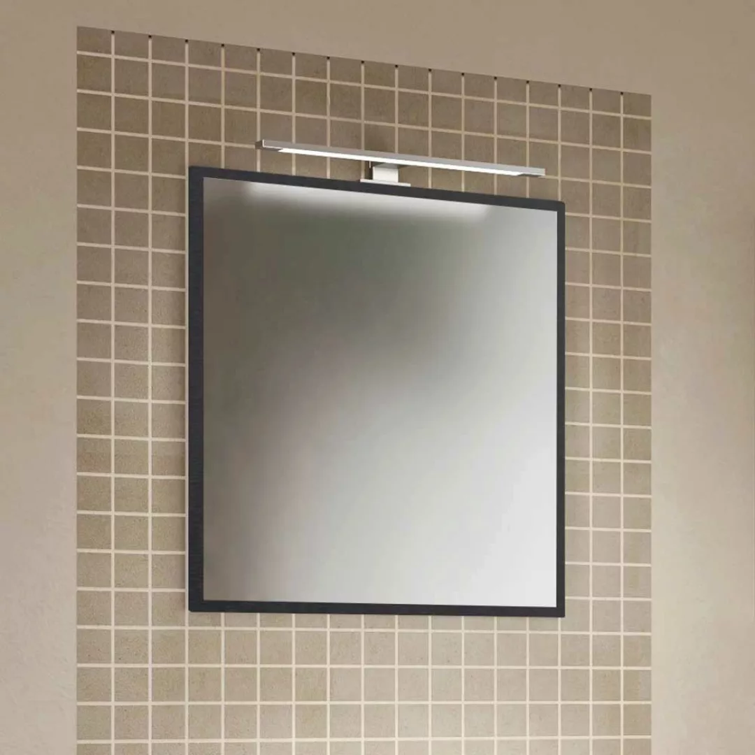 Wandspiegel in Eiche Grau Optik 60 cm breit günstig online kaufen