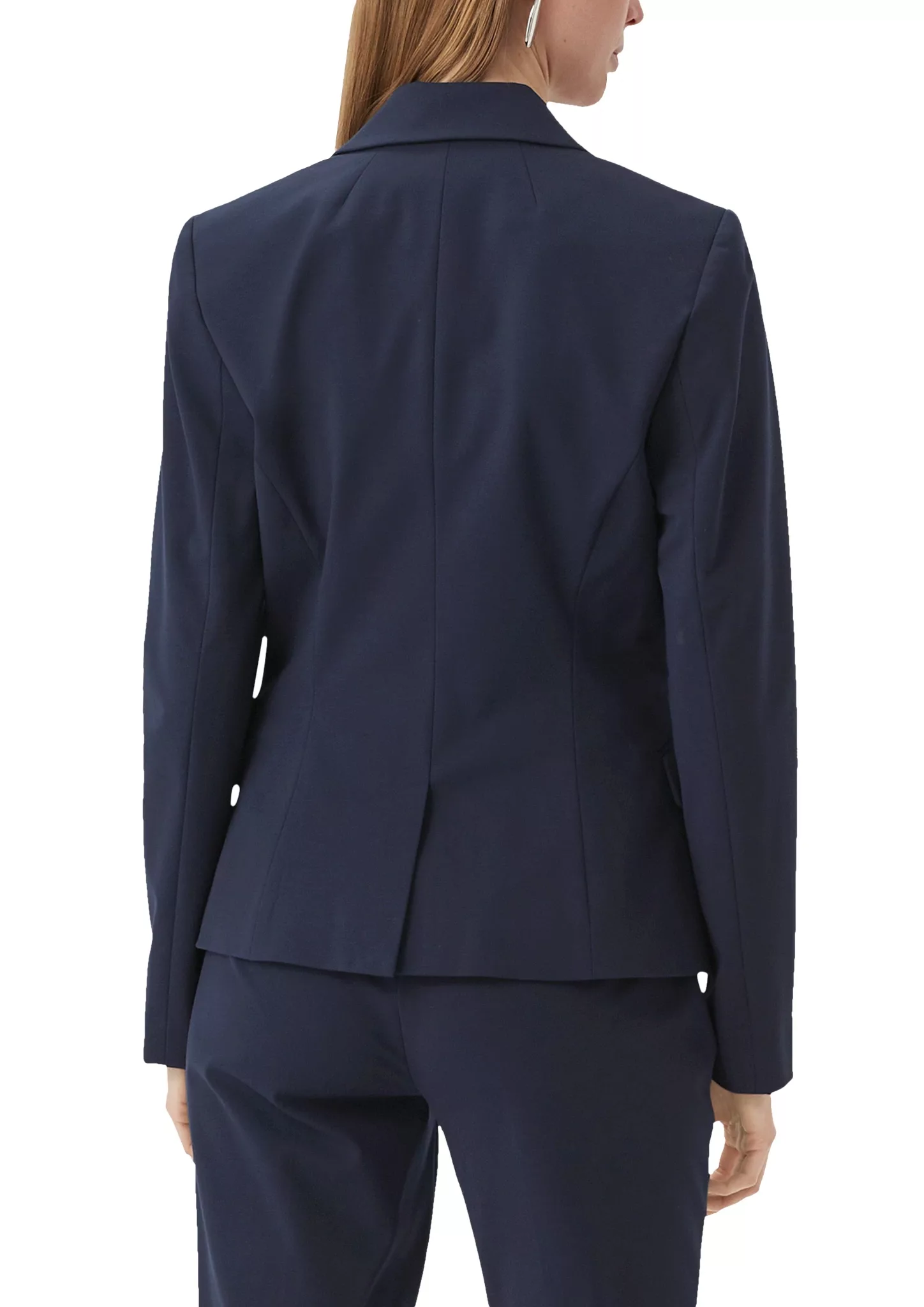 Comma Blusenblazer Taillierter Blazer aus Viskosemix Ziernaht günstig online kaufen