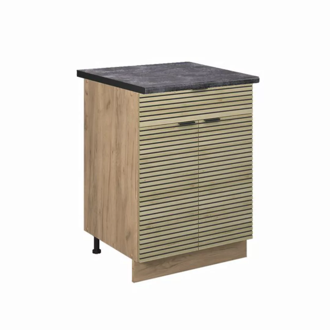 Vicco Unterschrank Fame-Line, Eiche Paneel/Goldkraft Eiche, 60 cm mit Schub günstig online kaufen