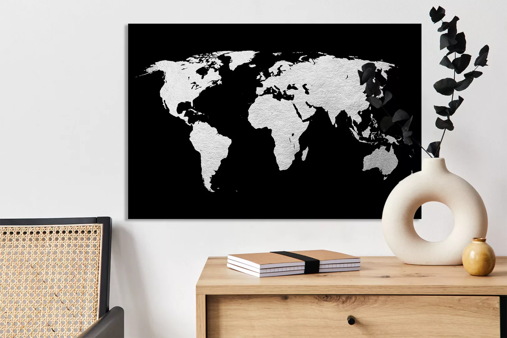 my home Acrylglasbild »Weltkarte - Acrylbilder mit Blattsilber veredelt«, W günstig online kaufen