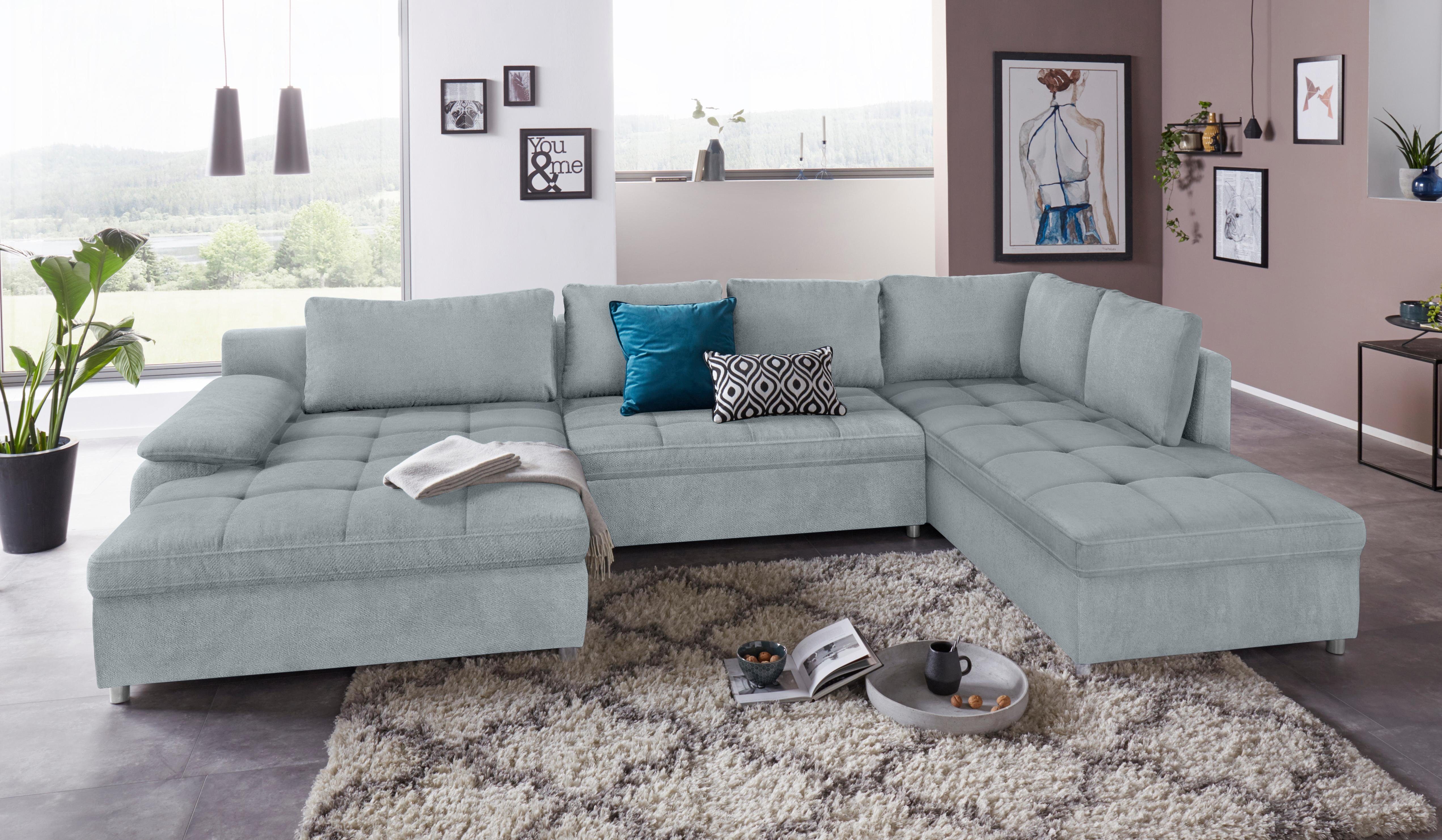 sit&more Wohnlandschaft "Labene U-Form", wahlweise mit Bettfunktion und Bet günstig online kaufen