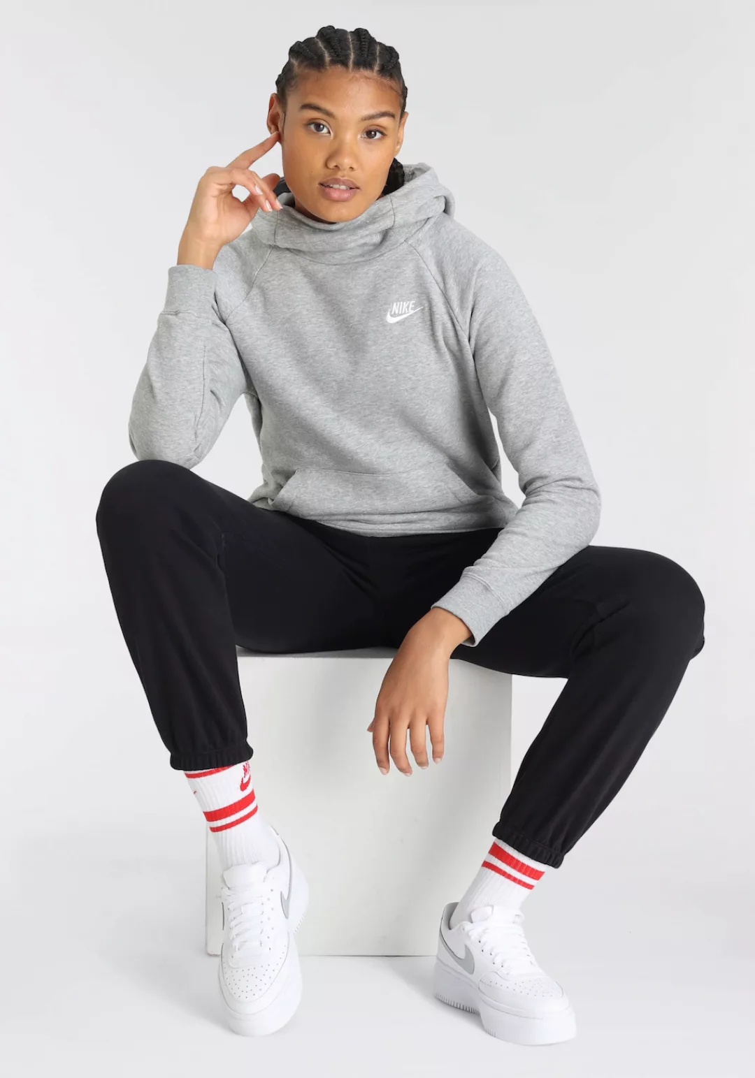 Nike Sportswear Kapuzensweatshirt ESSENTIAL WOMENS FUNNEL-NECK FLEECE günstig online kaufen