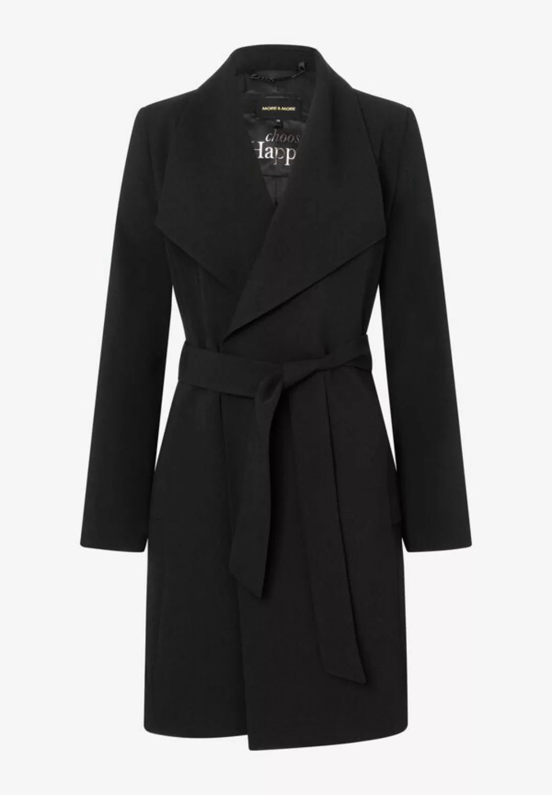 Mantel mit Spatenkragen, schwarz, Frühjahrs-Kollektion günstig online kaufen