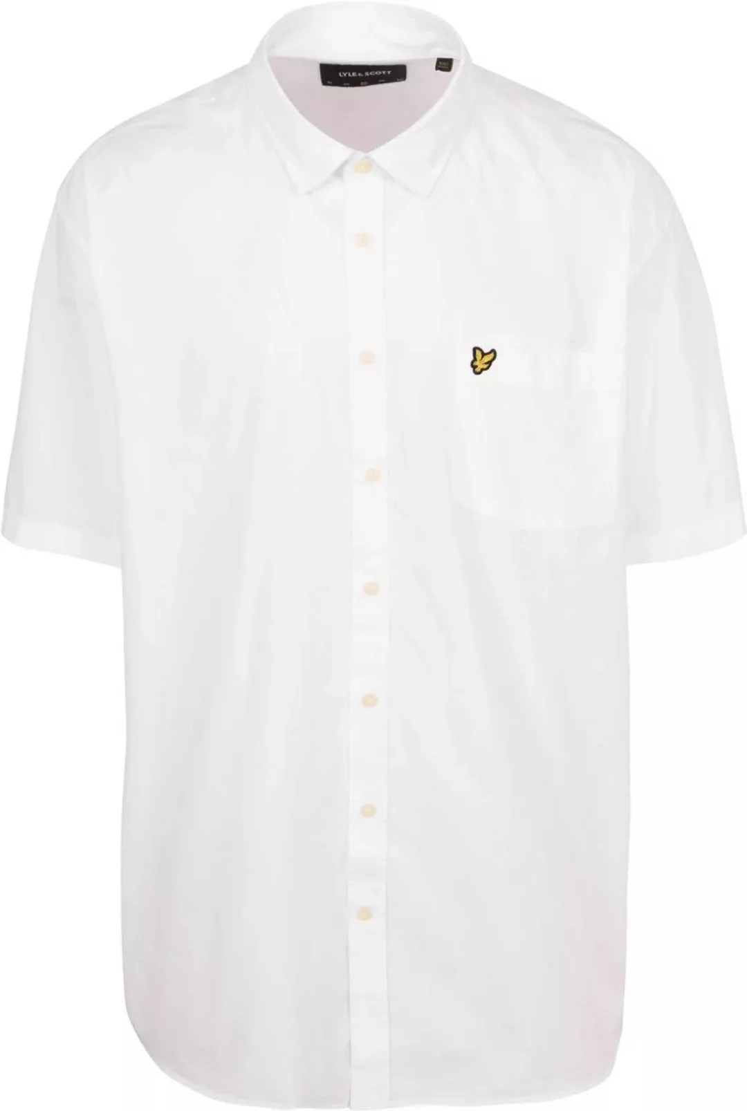 Lyle and Scott Short Sleeves Hemd Plussize Poplin Weiß - Größe 5XL günstig online kaufen