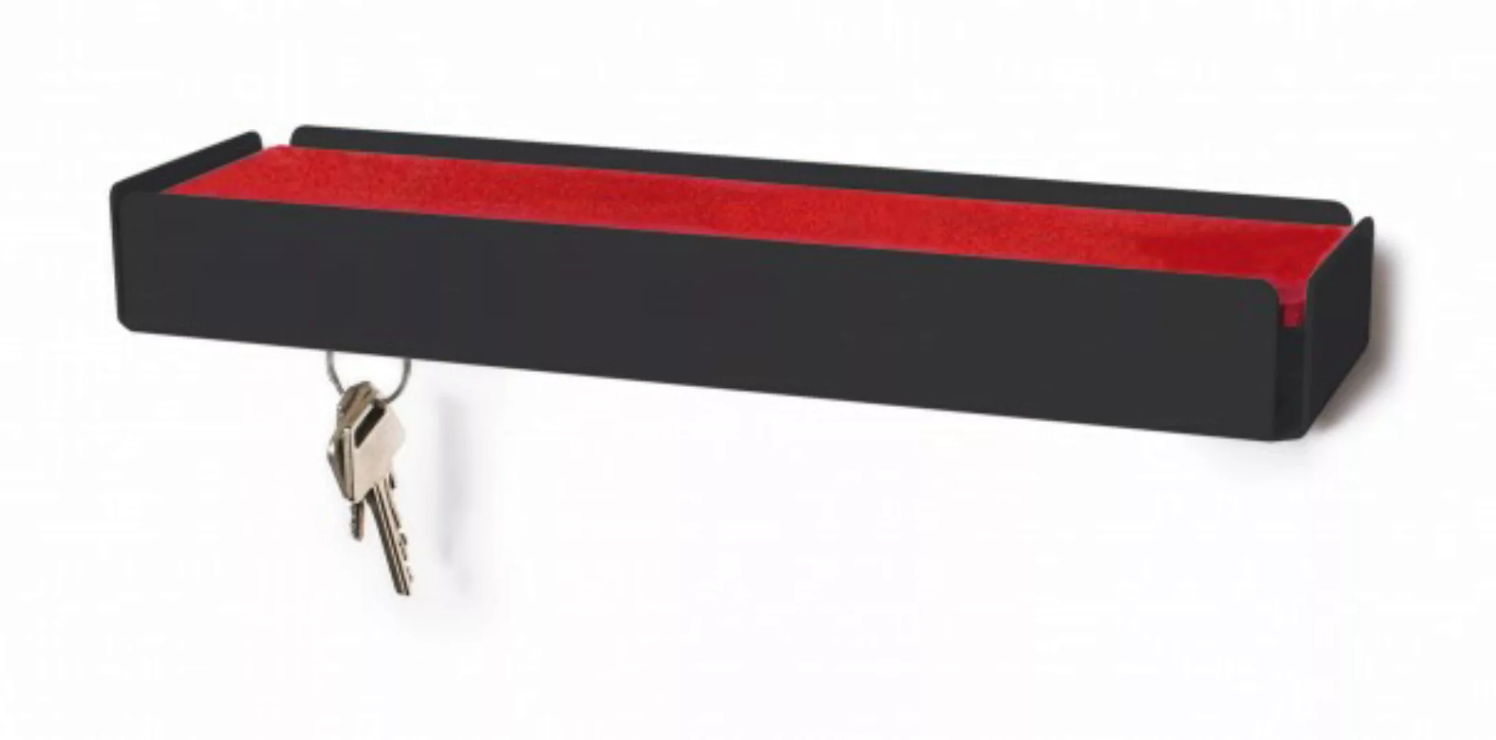 Schlüsselbrett KEY-BOX schwarz Filz rot günstig online kaufen