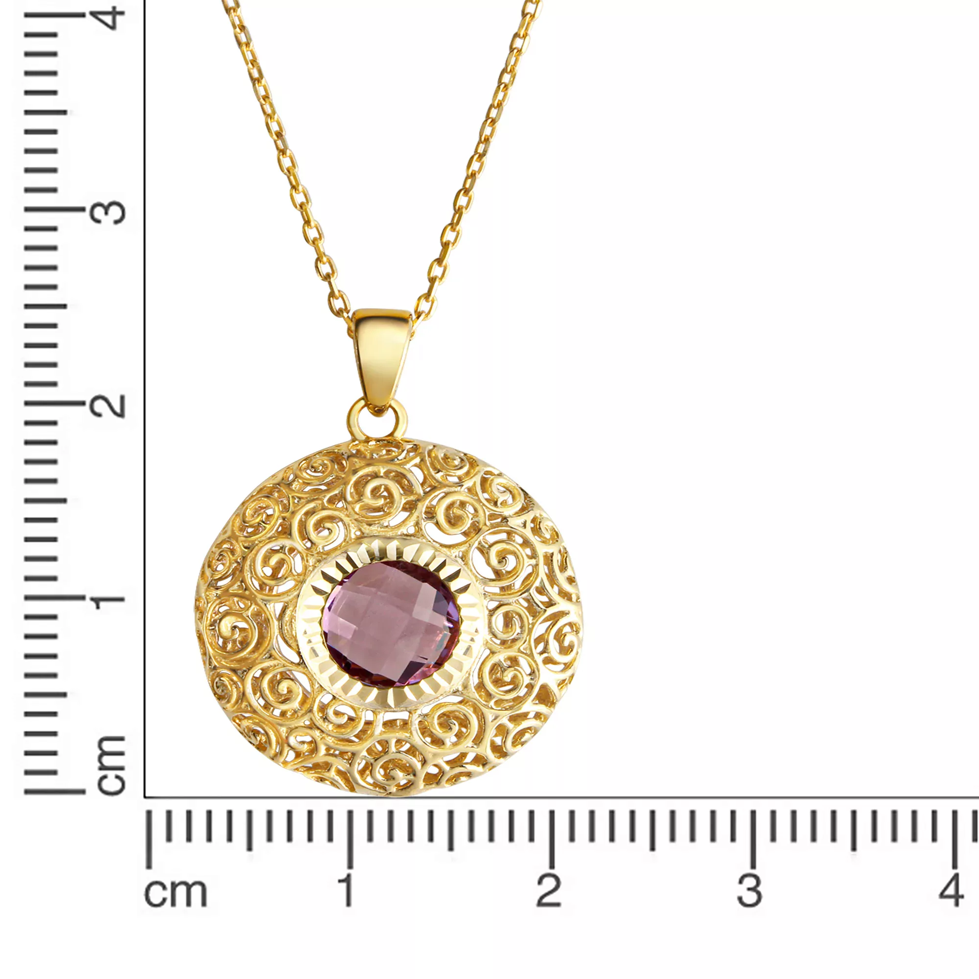 Fascination by Ellen K. Kette mit Anhänger »Gold 333 mit echtem Amethyst 8m günstig online kaufen