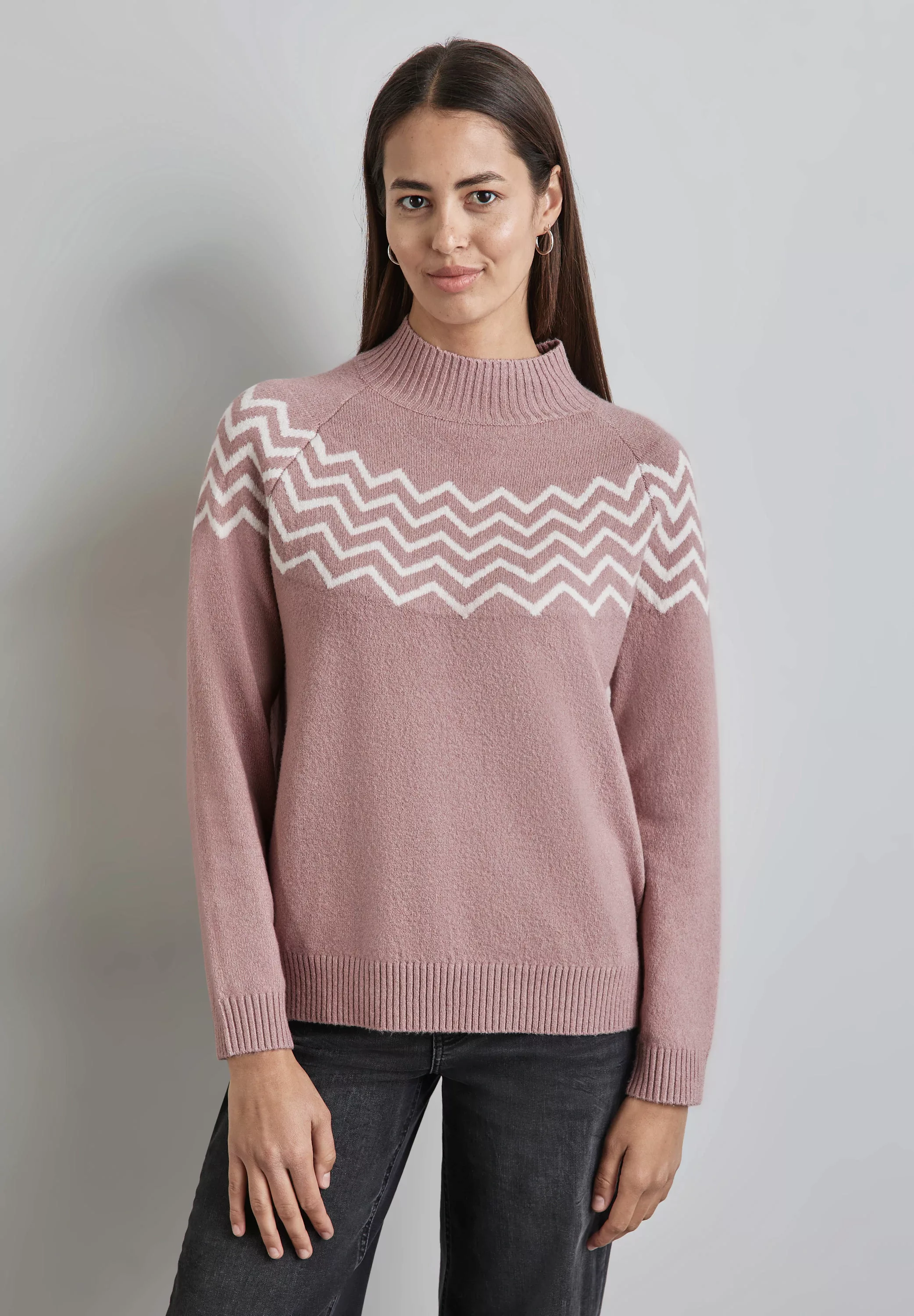 STREET ONE Strickpullover, mit grafischem Muster günstig online kaufen