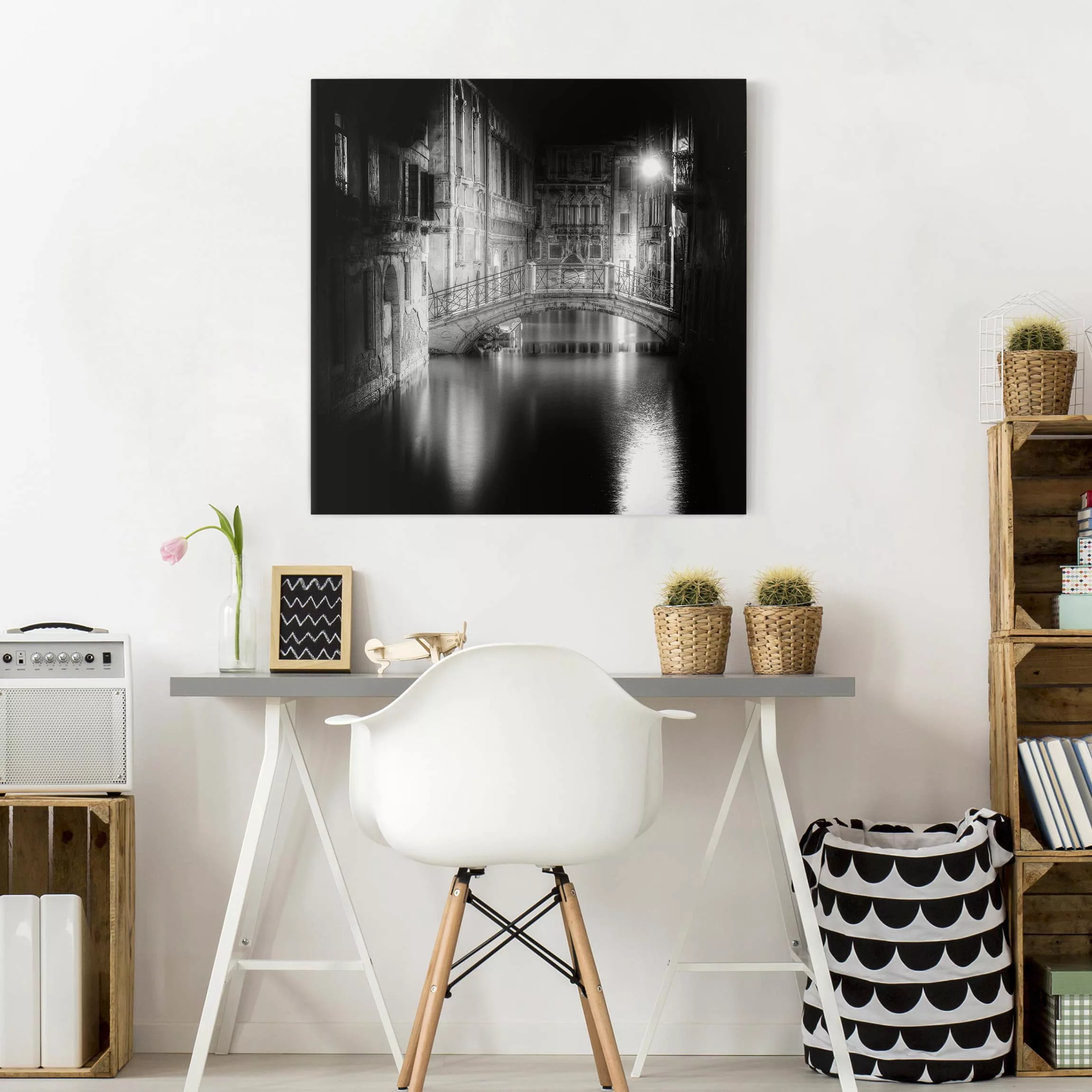 Leinwandbild Architektur & Skyline - Quadrat Brücke Venedig günstig online kaufen