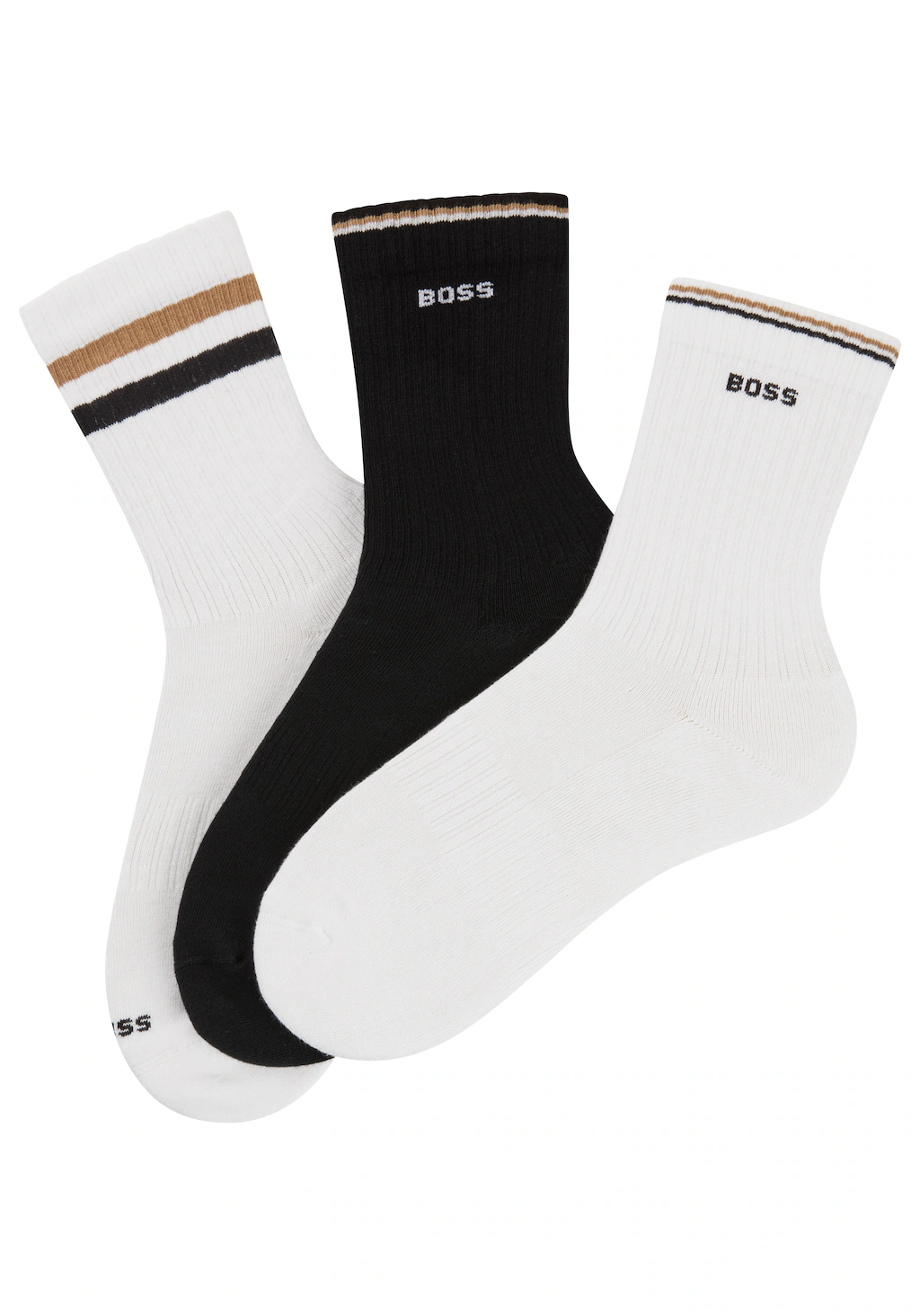 BOSS Socken "3P QS Rib Iconic VB", (3 Paar), Neuheit günstig online kaufen