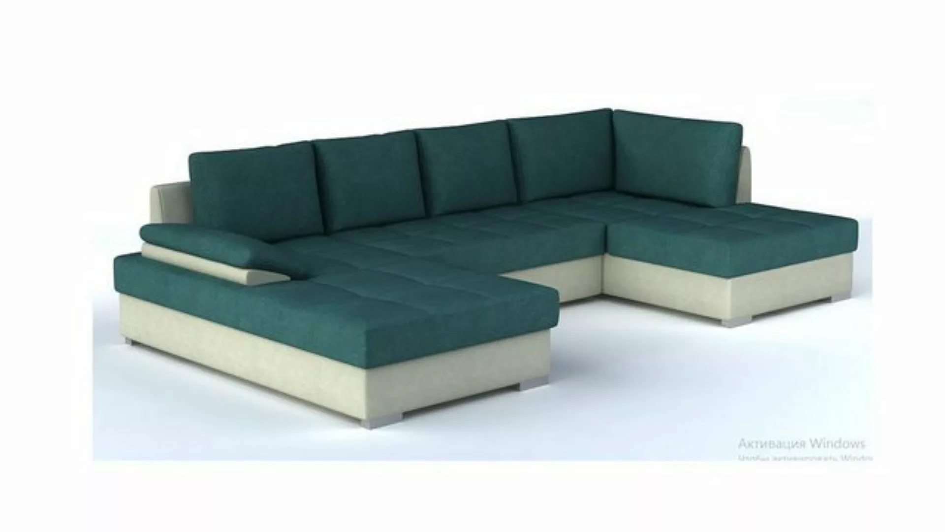 JVmoebel Ecksofa Luxus U-Form Wohnlandschaft Große Couch Polster Bettfunkti günstig online kaufen