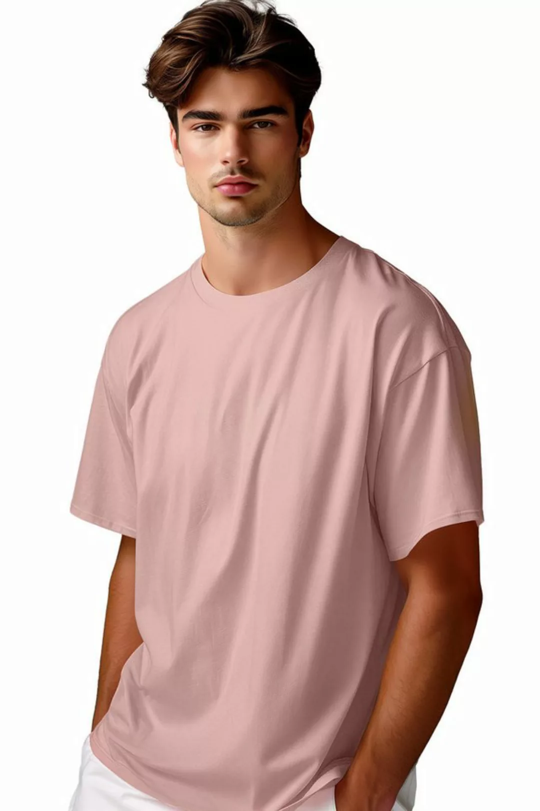 Reichstadt Oversize-Shirt Casual T-Shirt 24RS058 Pink M in kräftigen Farben günstig online kaufen