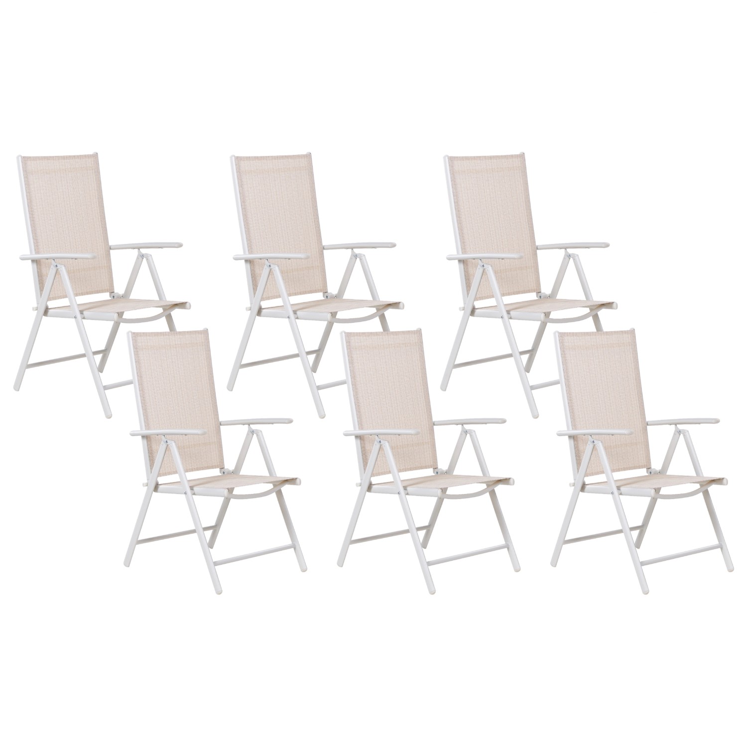 Beliani Gartenstuhl Beige Weiss 65x54x103 günstig online kaufen