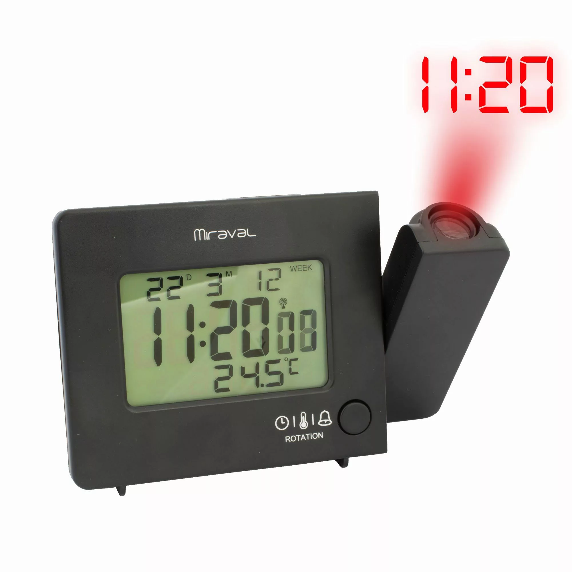 Miraval Funkwecker Miraval Funk-Projektionswecker Funkwecker USB günstig online kaufen