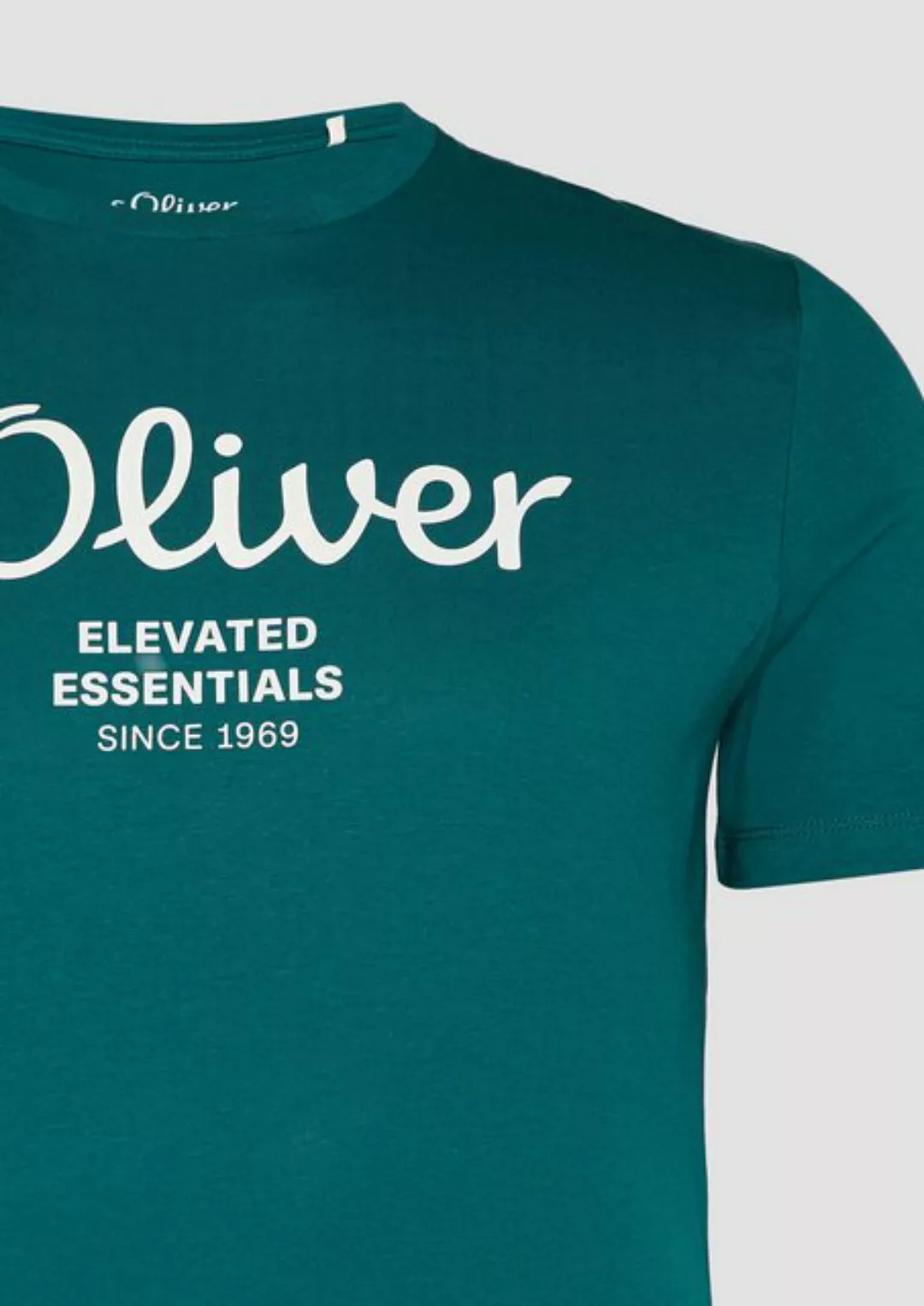 s.Oliver Kurzarmshirt T-Shirt mit Logo-Print günstig online kaufen