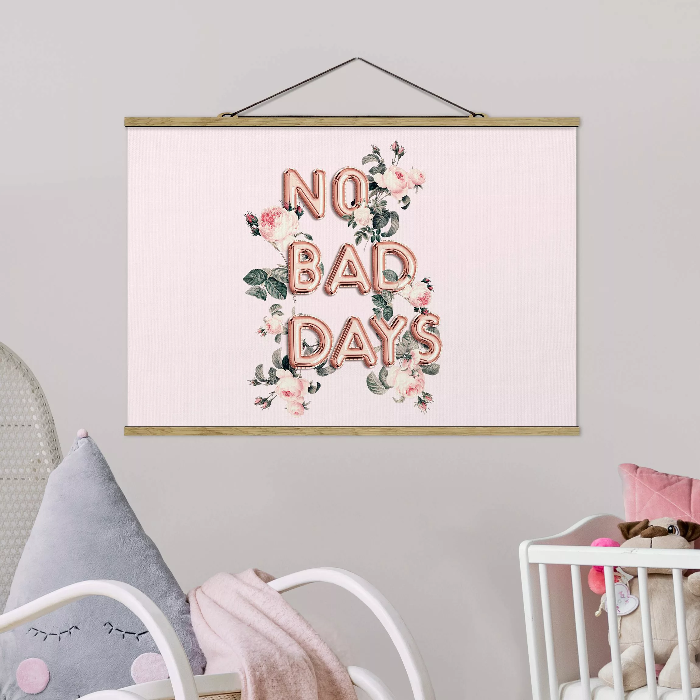 Stoffbild mit Posterleisten No Bad Days günstig online kaufen