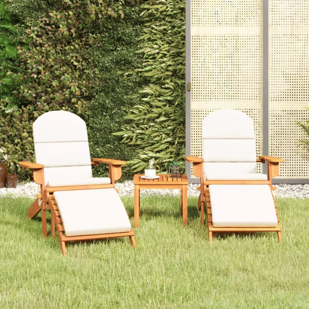 Vidaxl 3-tlg. Garten-lounge-set Adirondack Massivholz Akazie günstig online kaufen