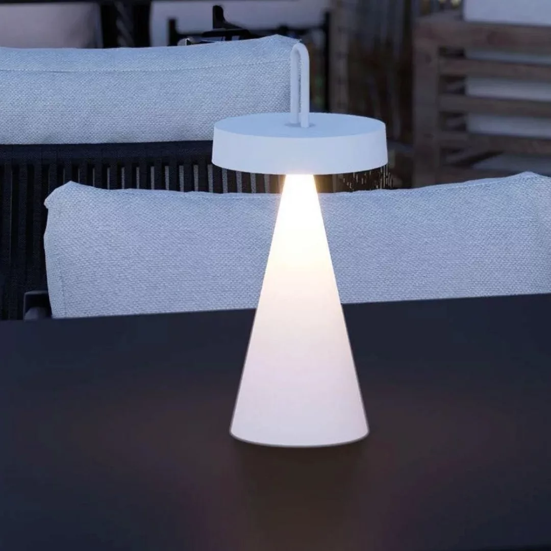 Just Light. LED-Akku-Tischleuchte Alwa Weiß 28,9 cm x Ø 12,8 günstig online kaufen