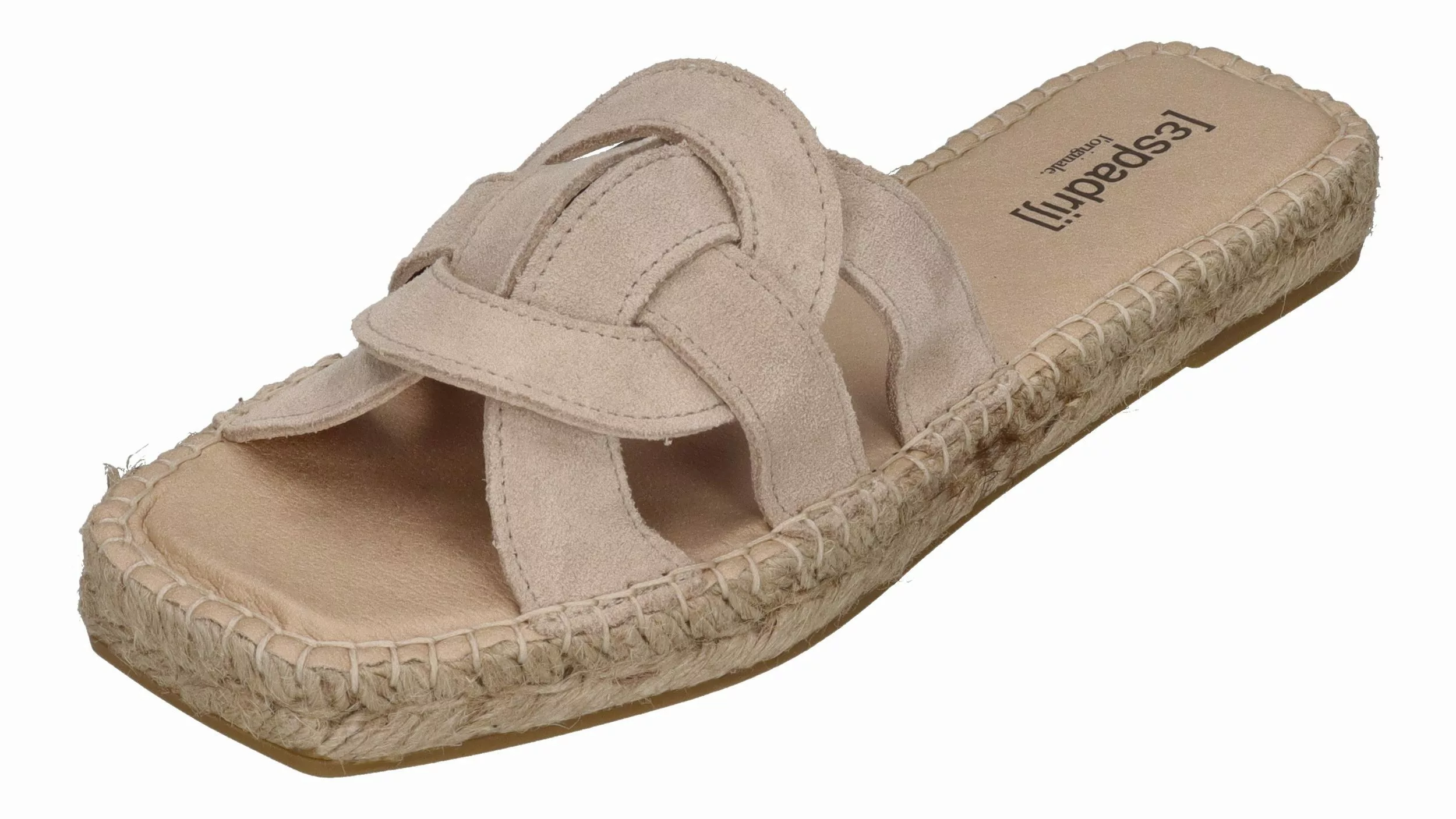 espadrij l´originale TOURS VELOUR Pantolette Beige günstig online kaufen