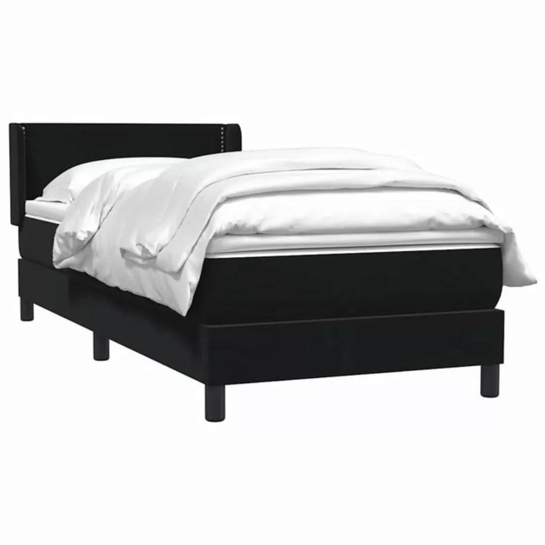 vidaXL Bett Boxspringbett mit Matratze Schwarz 100x210 cm Samt günstig online kaufen