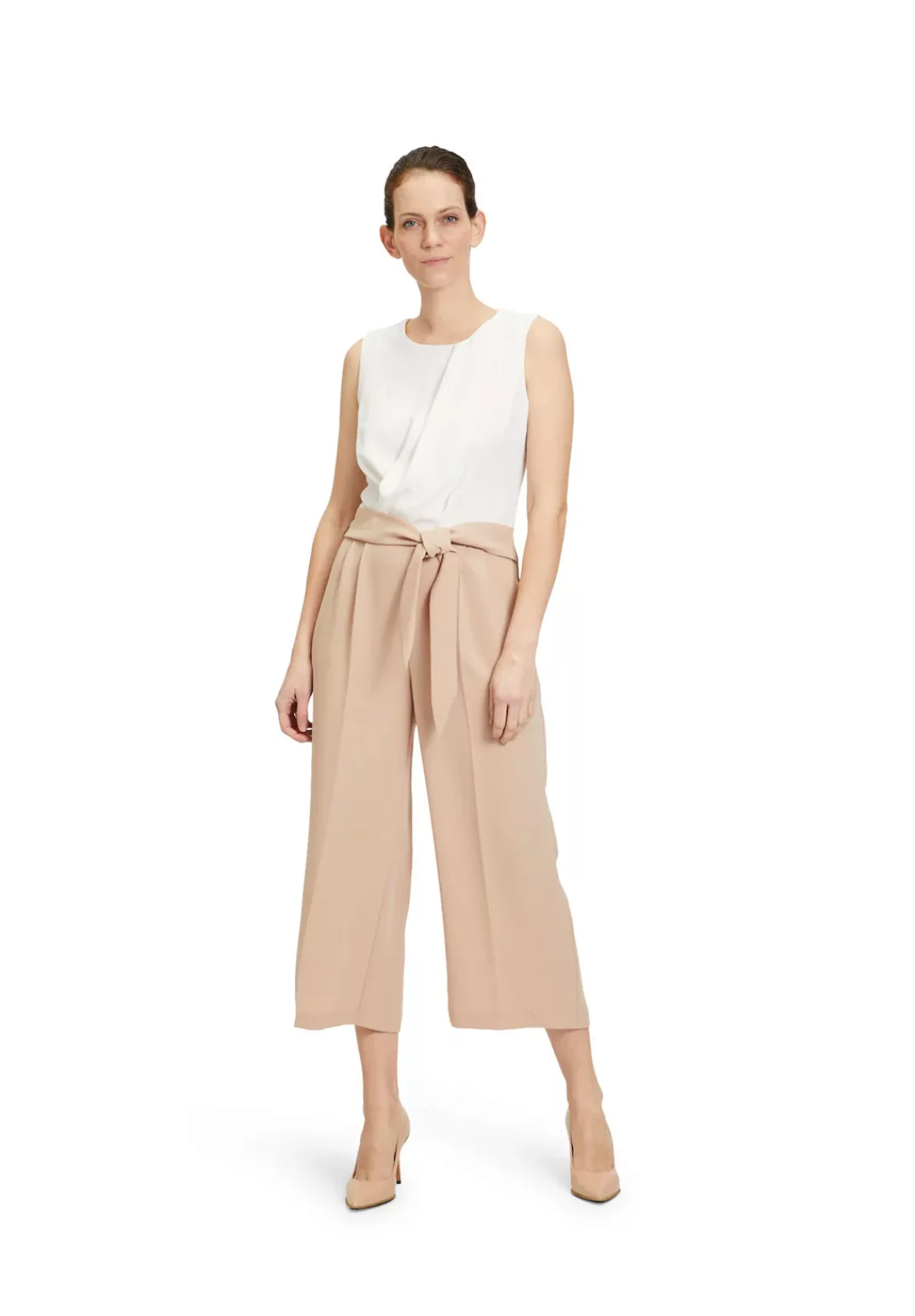 Betty&Co Overall "Betty & Co Jumpsuit ohne Arm", (1 tlg.), Falten günstig online kaufen