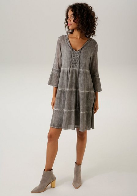 Aniston CASUAL Tunikakleid, (mit Jersey-Unterkleid), mit aufwändiger Spitze günstig online kaufen