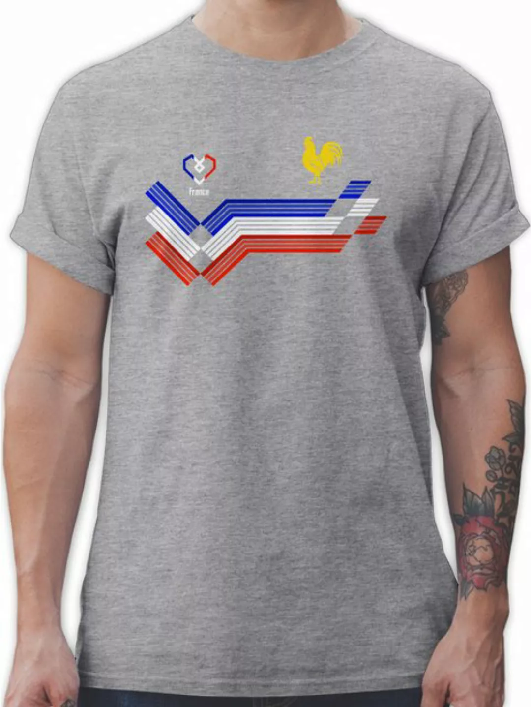 Shirtracer T-Shirt France Fanartikel EM, Frankreich Wappen 2024 Fussball EM günstig online kaufen